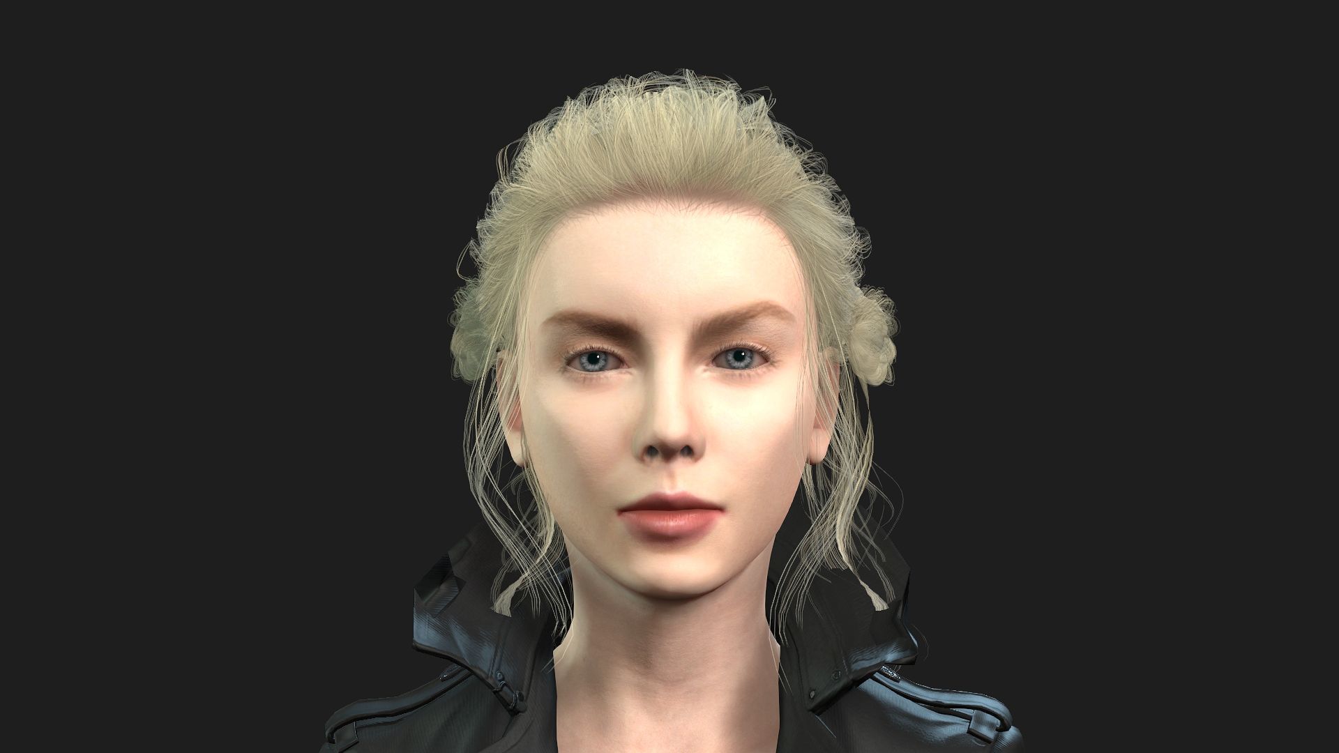 Game and animation ready woman character 3D model_5