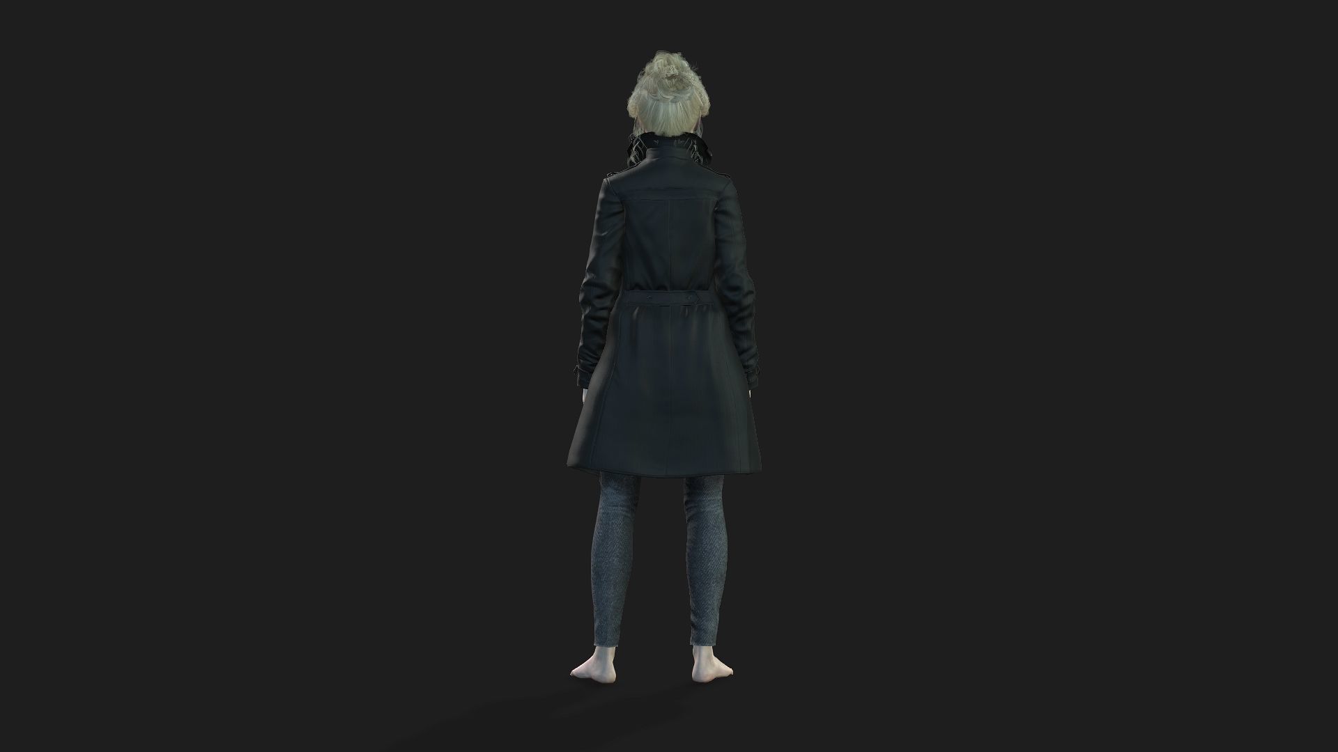 Game and animation ready woman character 3D model_3