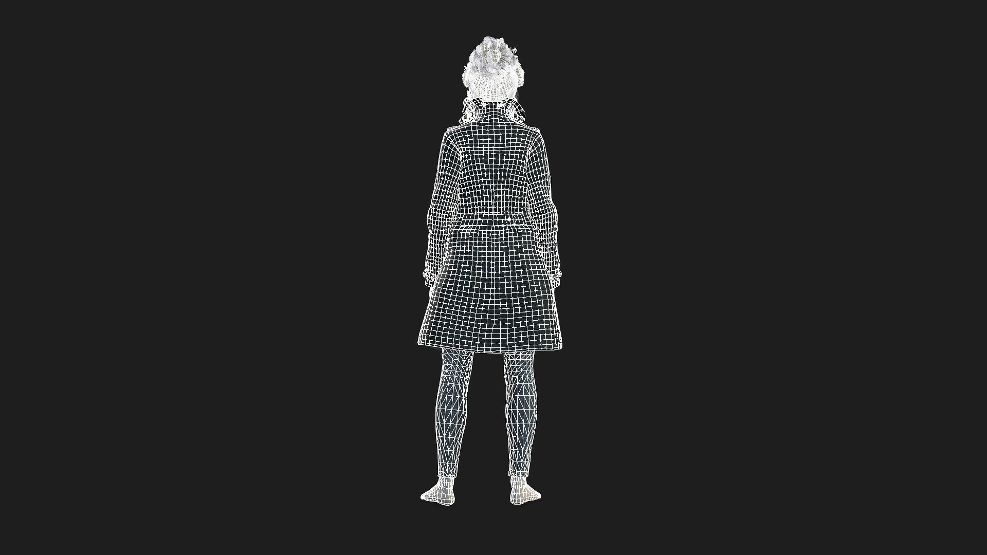 Game and animation ready woman character 3D model_17