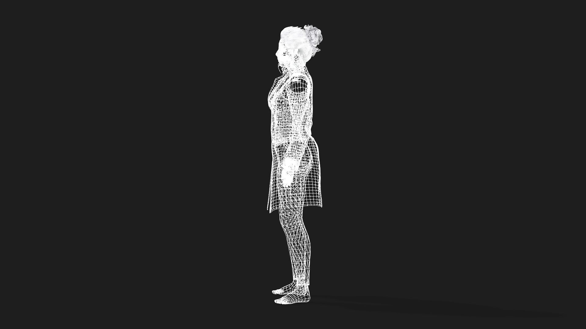 Game and animation ready woman character 3D model_12