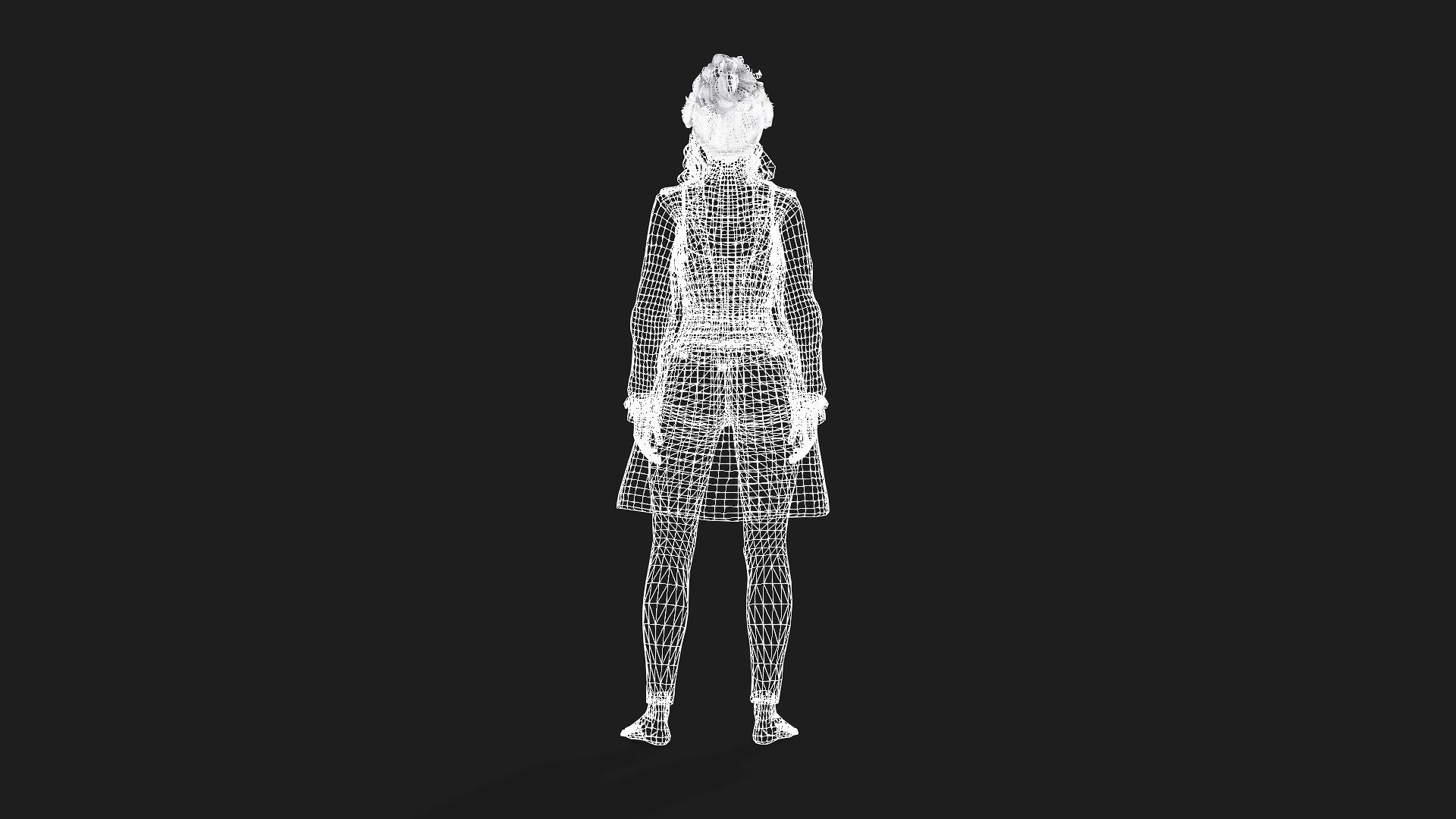 Game and animation ready woman character 3D model_13