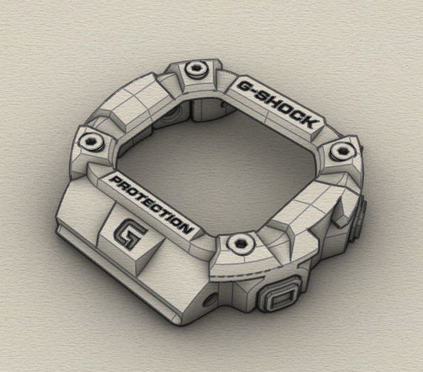 Custom G-SHOCK Bezel GW-M5610 DW-D5600 G-5600 3D print model_3
