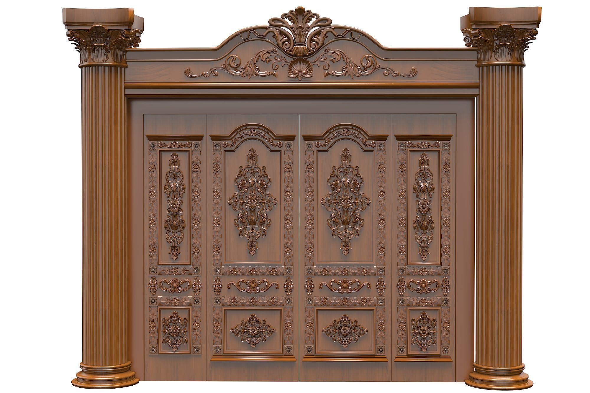 Classic Door Royal 6 3D model_1