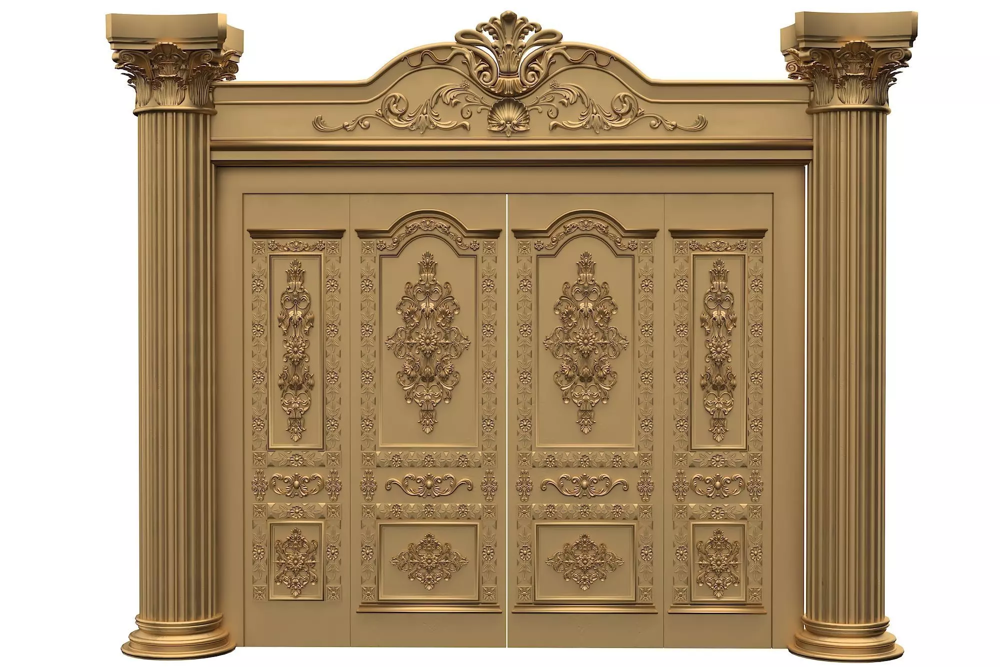 Classic Door Royal 6 3D model_0