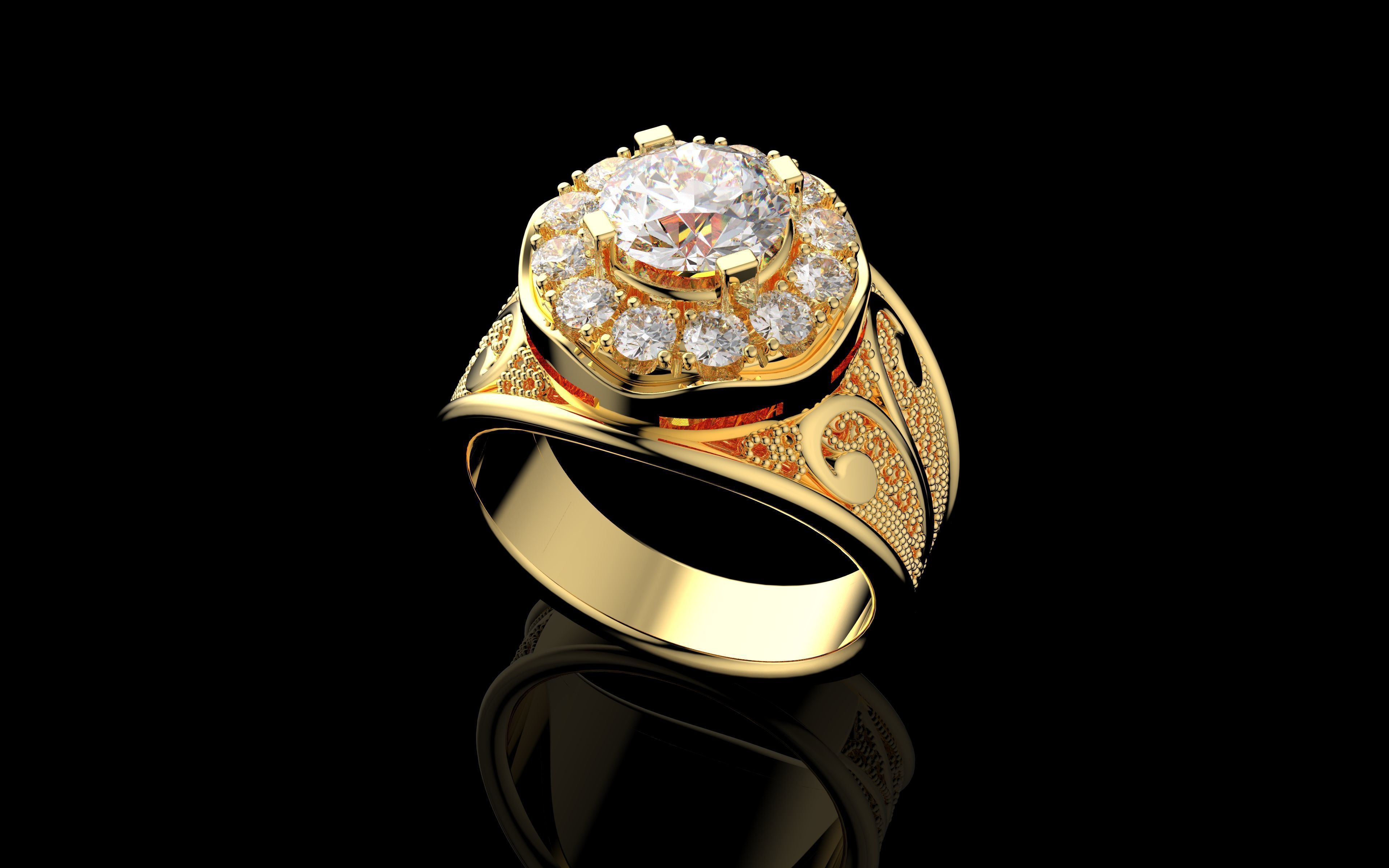 Gold N1256 3D print model_3