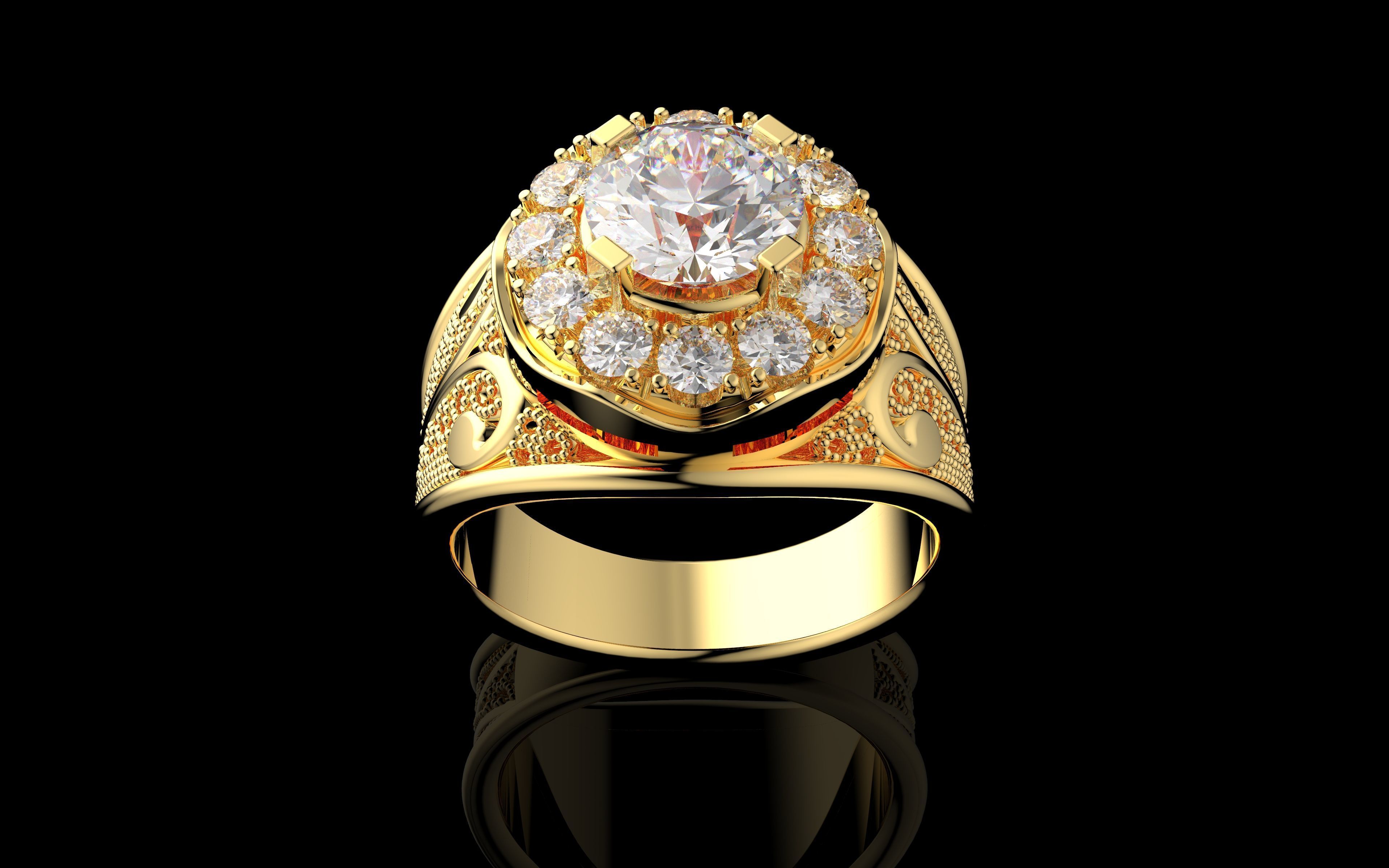 Gold N1256 3D print model_1