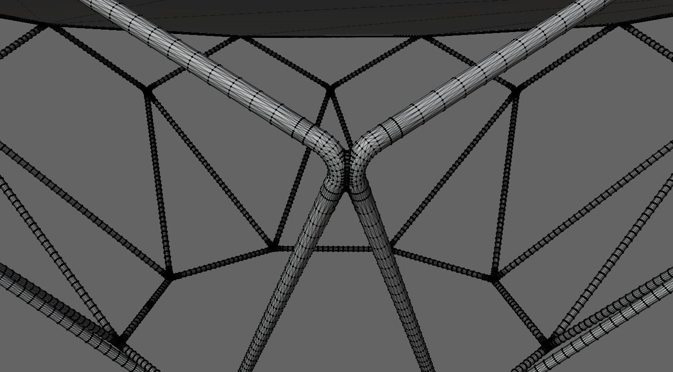 Geometric Modern Coffee Table Low-poly 3D model_7