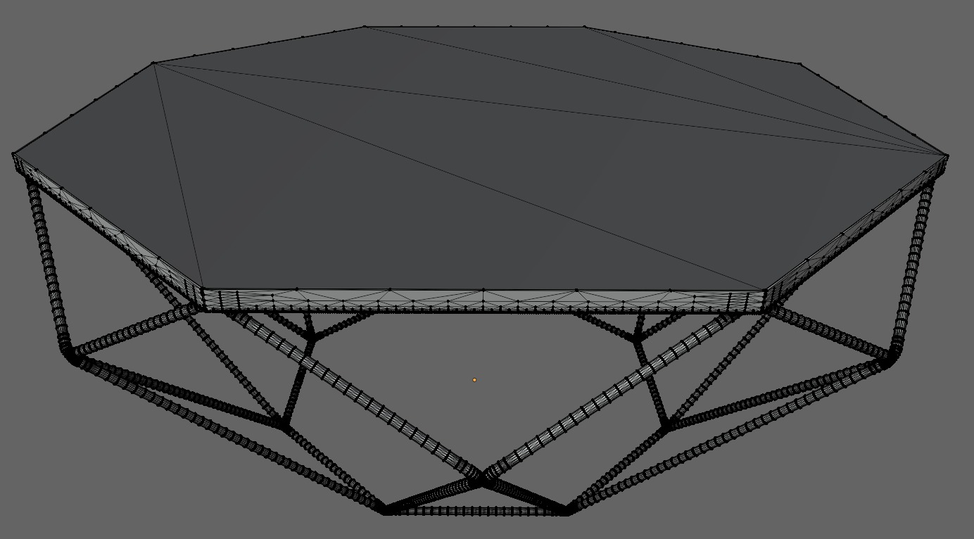 Geometric Modern Coffee Table Low-poly 3D model_6