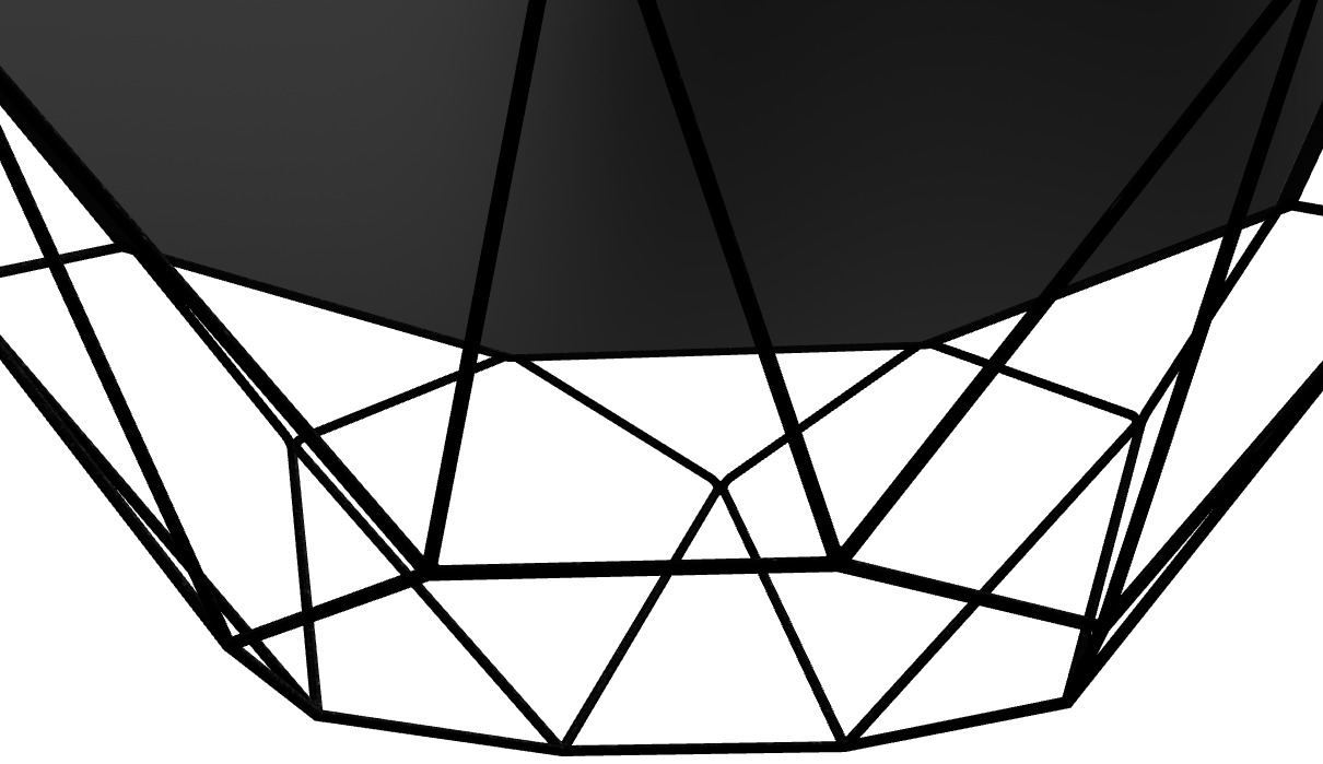 Geometric Modern Coffee Table Low-poly 3D model_3