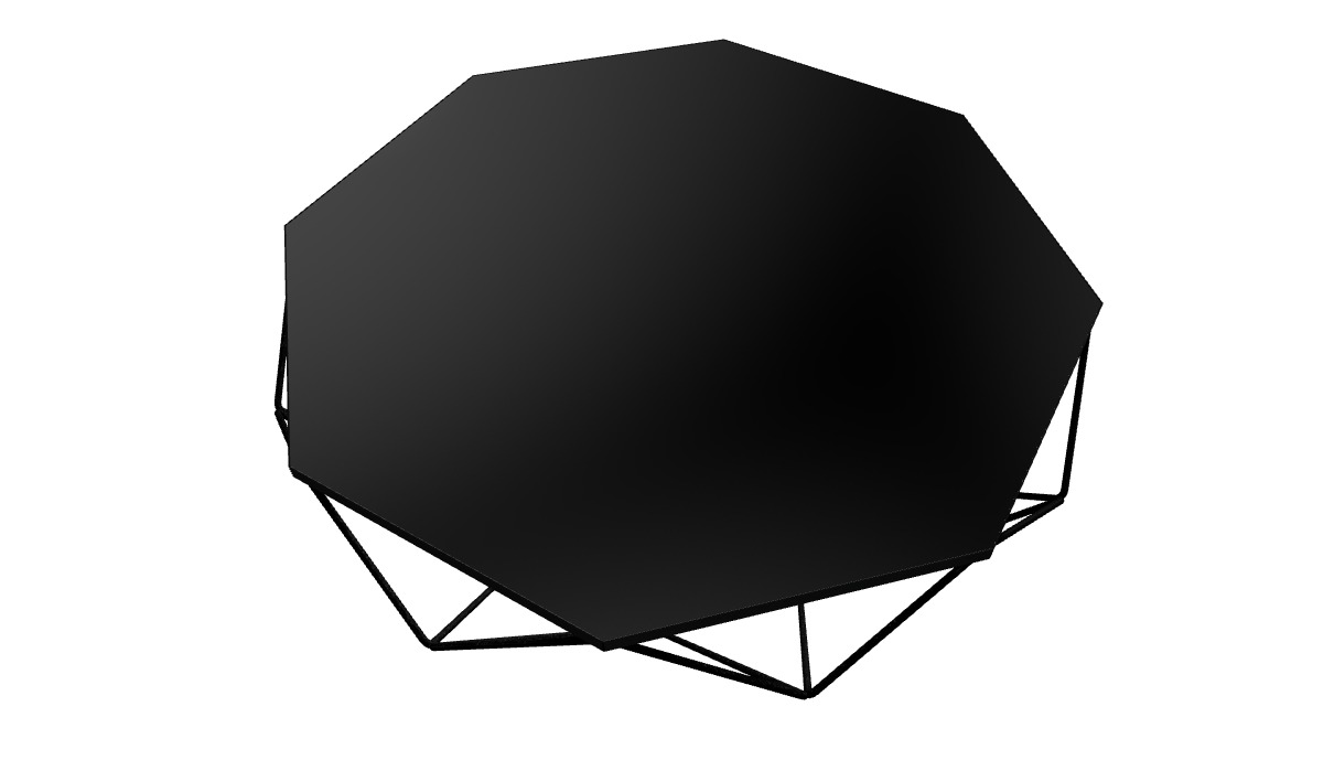 Geometric Modern Coffee Table Low-poly 3D model_4