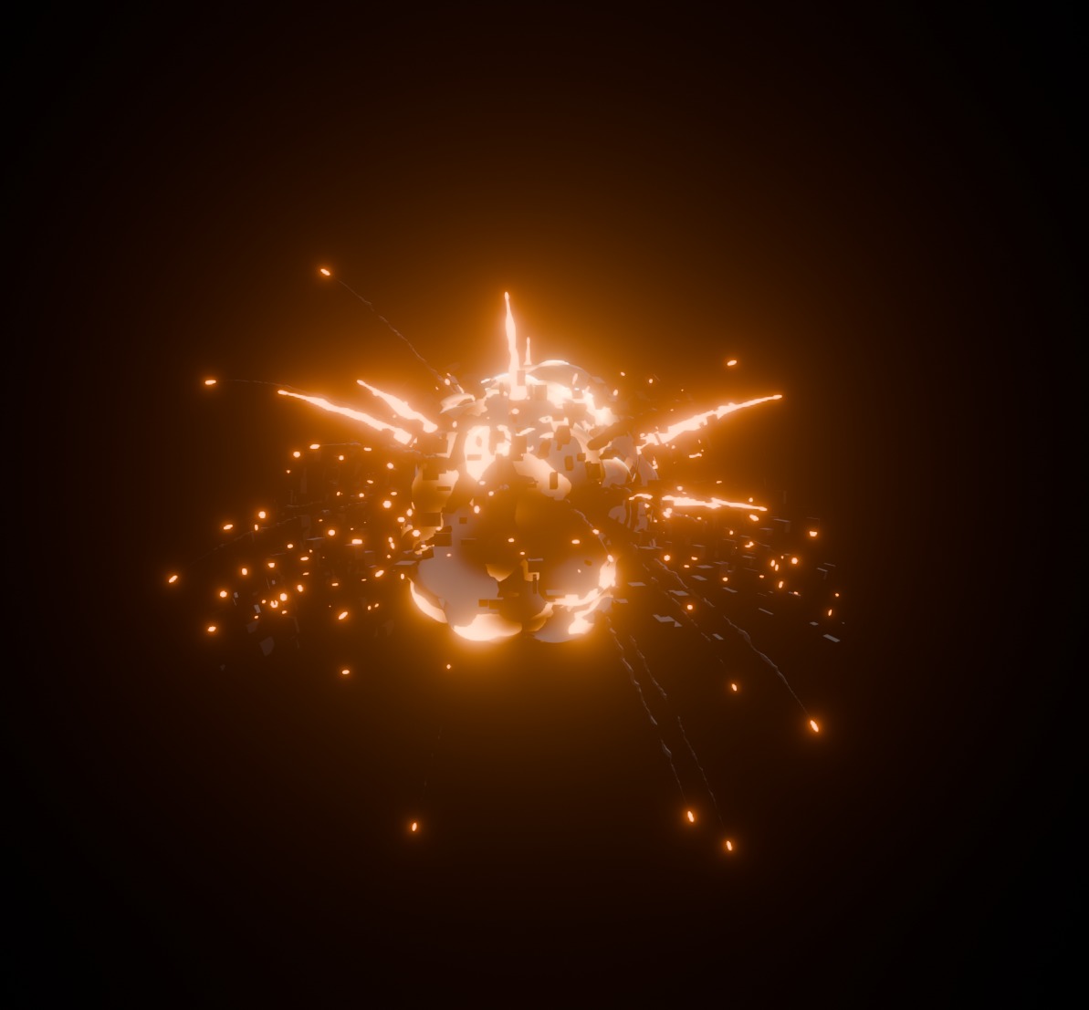 Anime Explosions Along Curve 3D model_6