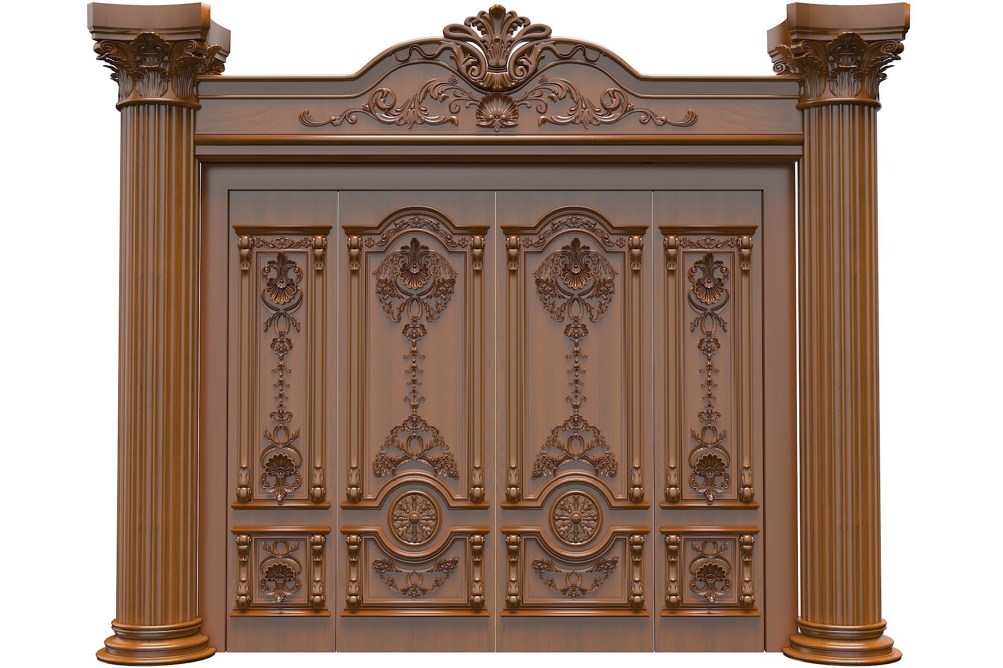 Classic Door Royal 8 3D model_1