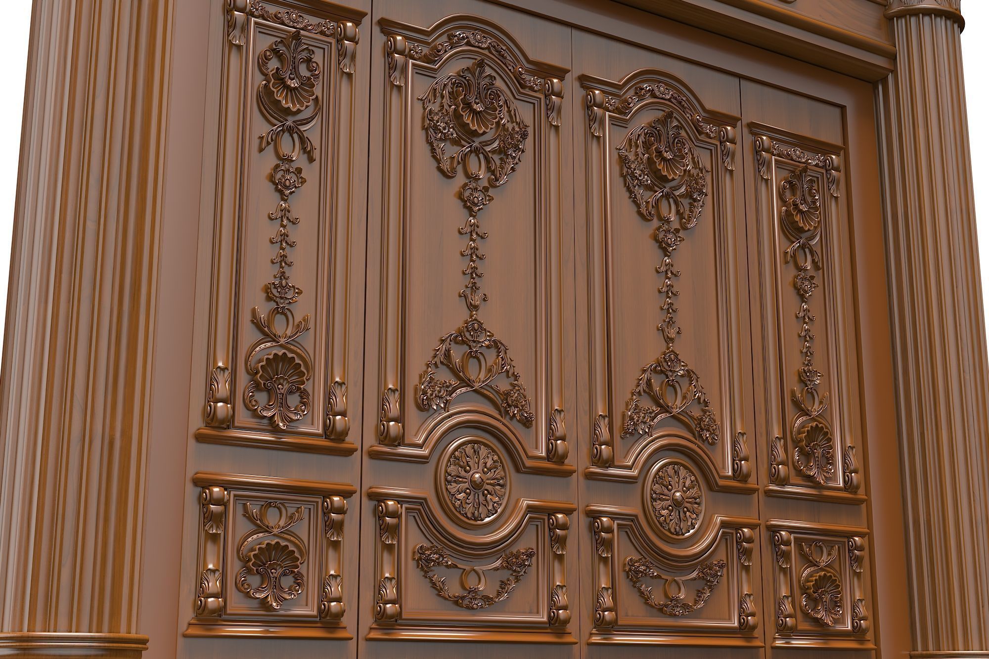 Classic Door Royal 8 3D model_2
