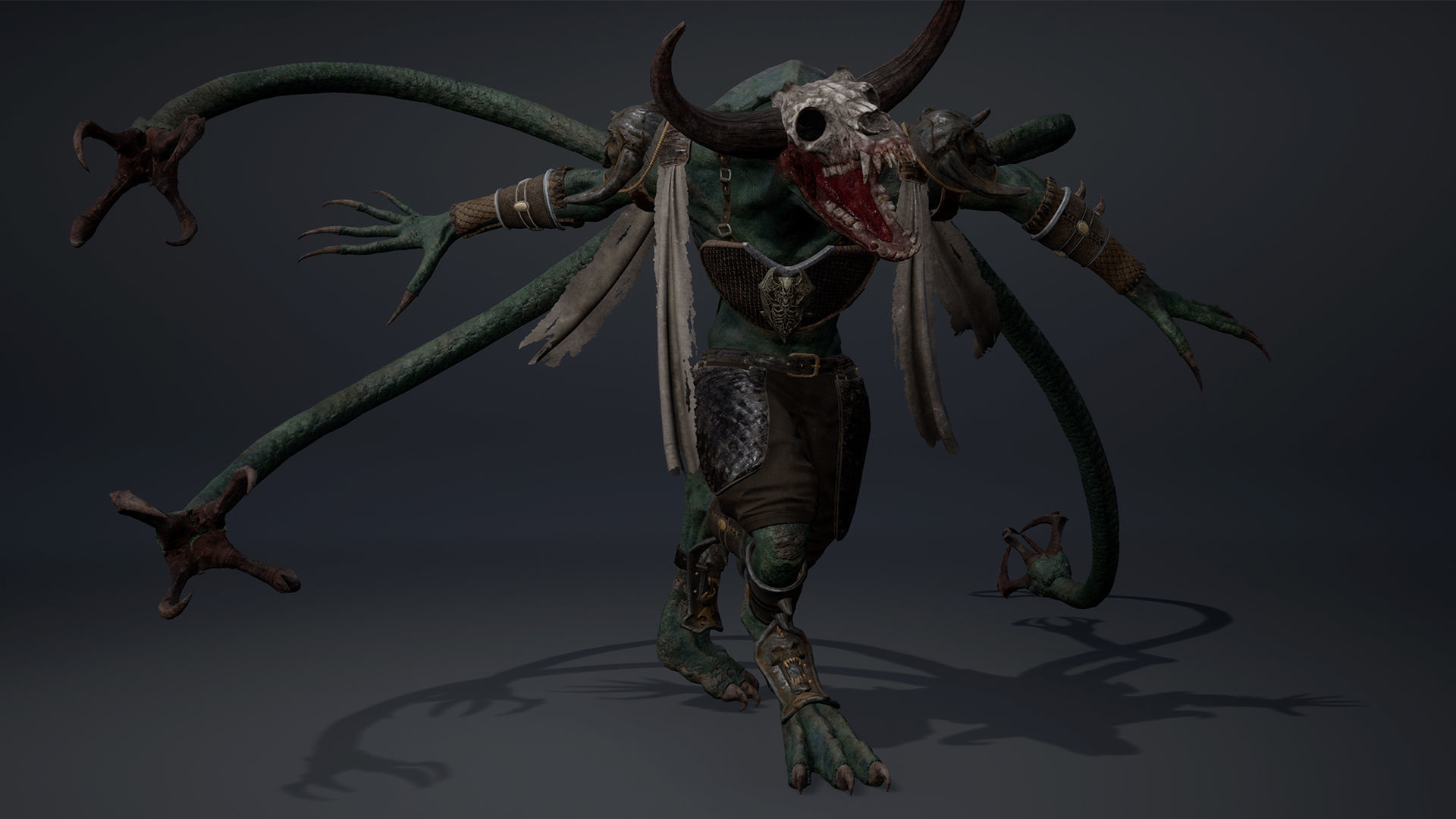 Blood Archer Tentacle Low-poly 3D model_13