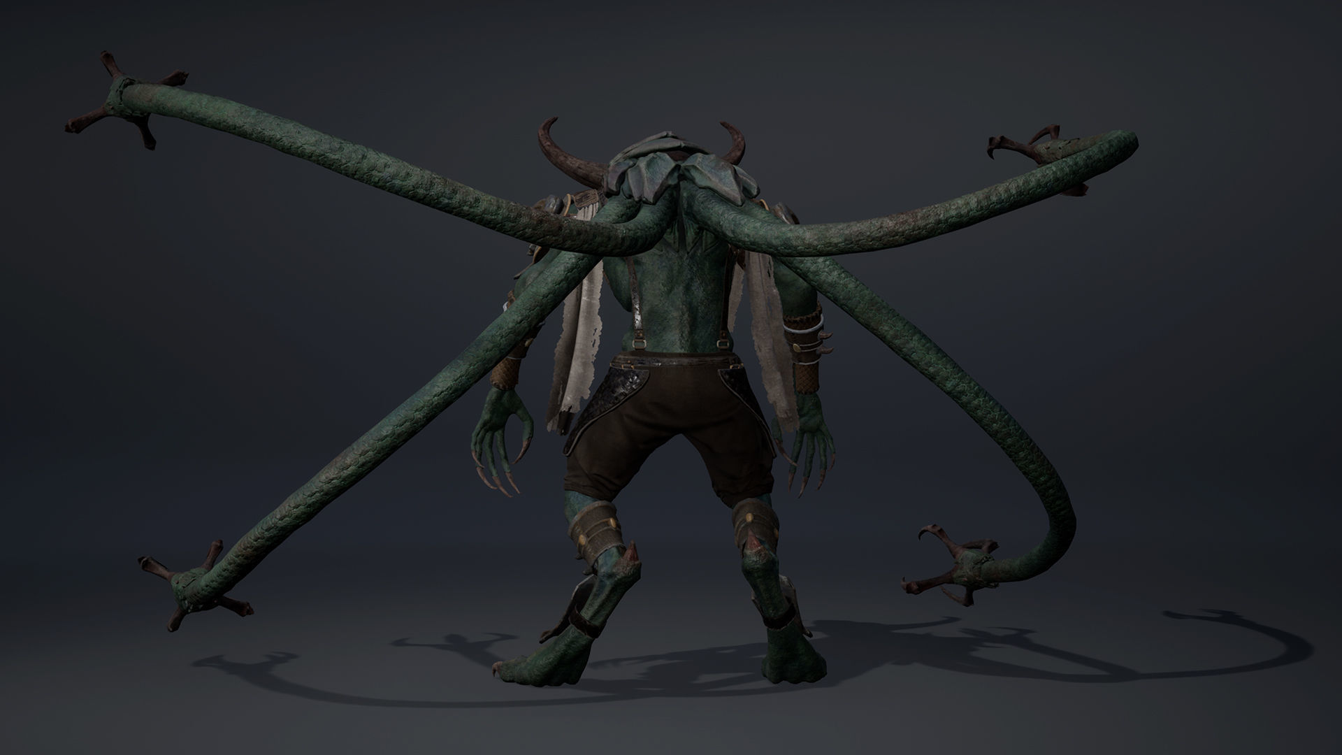 Blood Archer Tentacle Low-poly 3D model_23