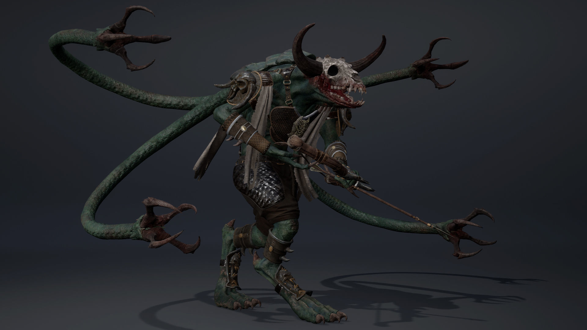 Blood Archer Tentacle Low-poly 3D model_9