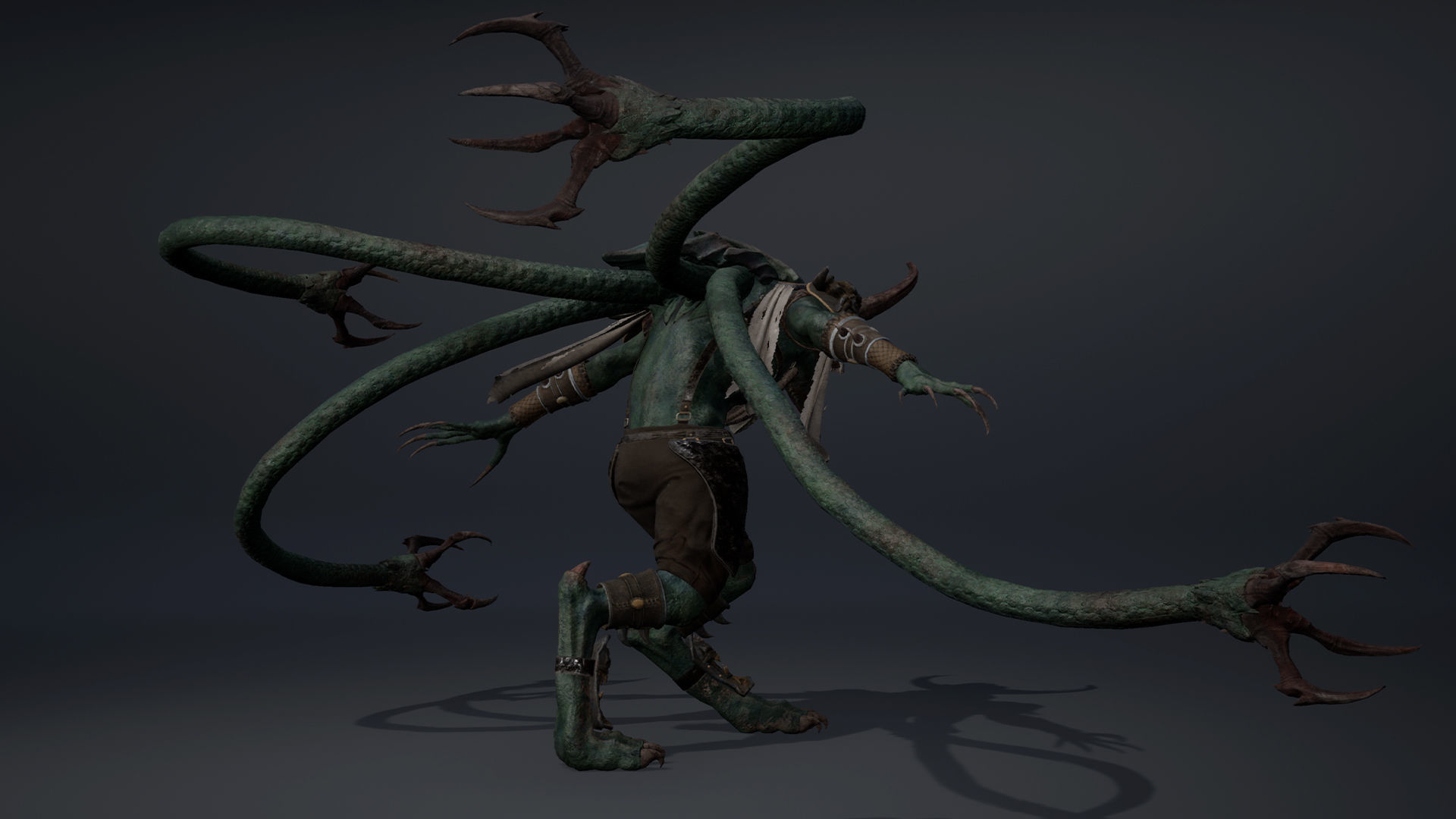Blood Archer Tentacle Low-poly 3D model_20