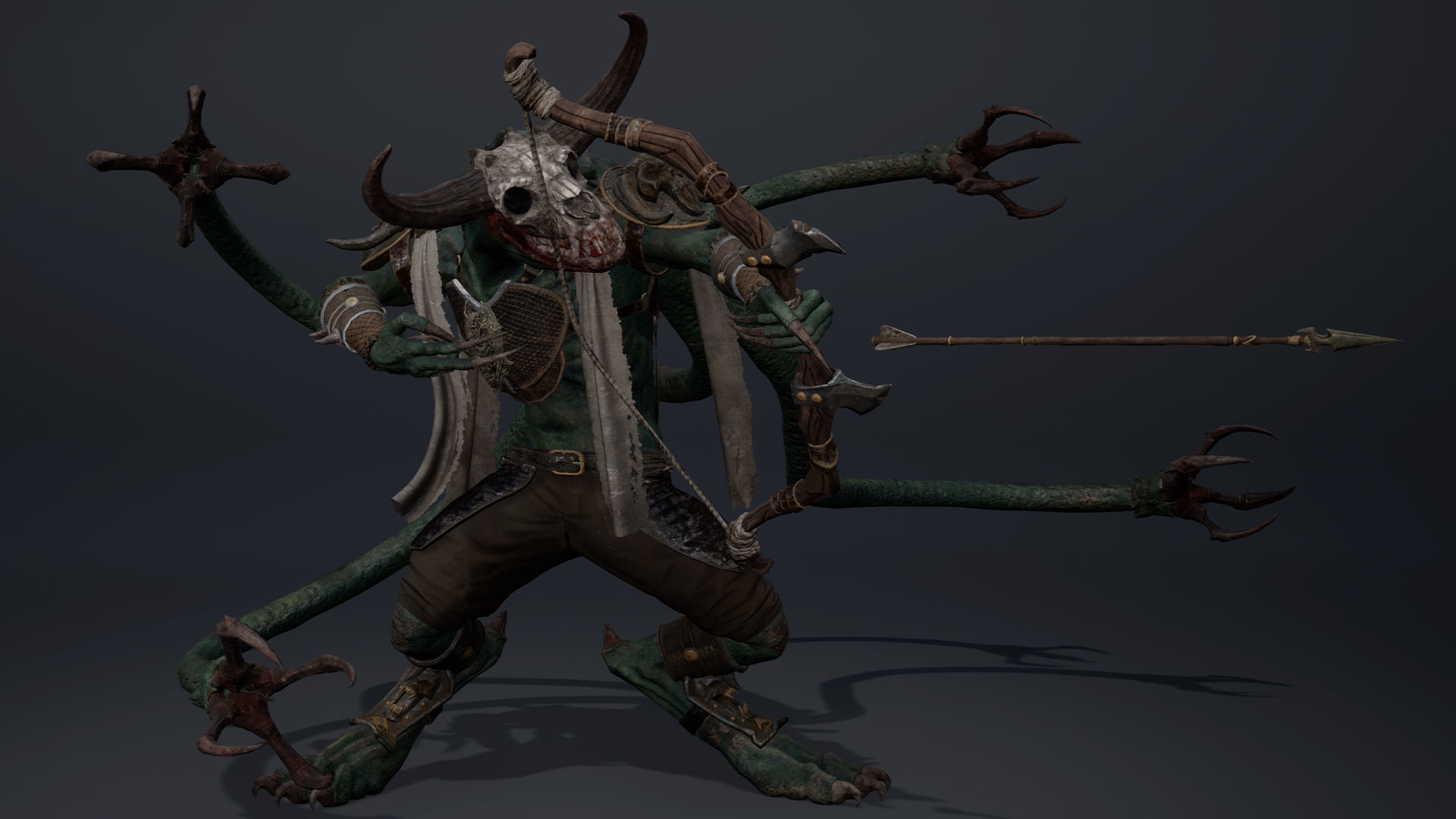 Blood Archer Tentacle Low-poly 3D model_8