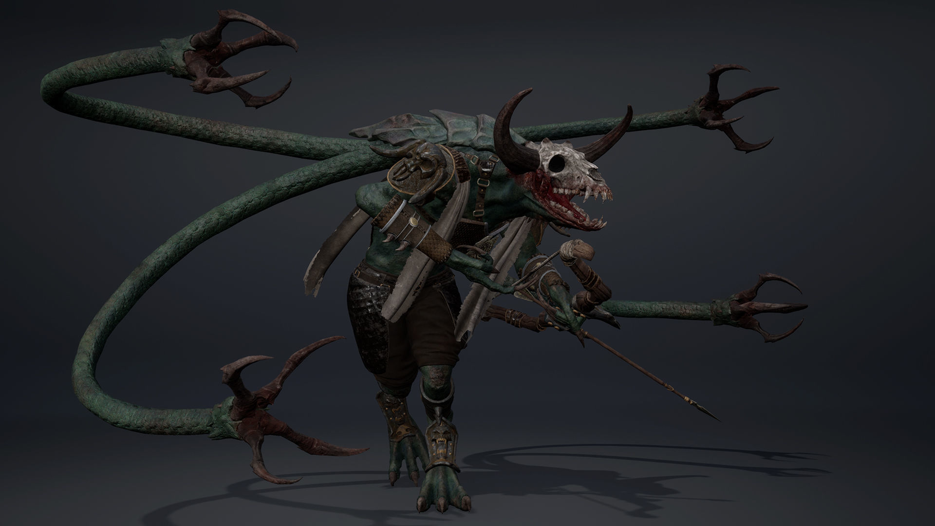 Blood Archer Tentacle Low-poly 3D model_24