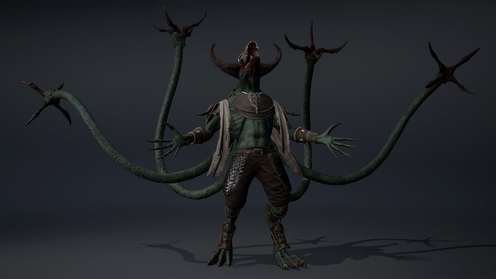 Blood Archer Tentacle Low-poly 3D model_22