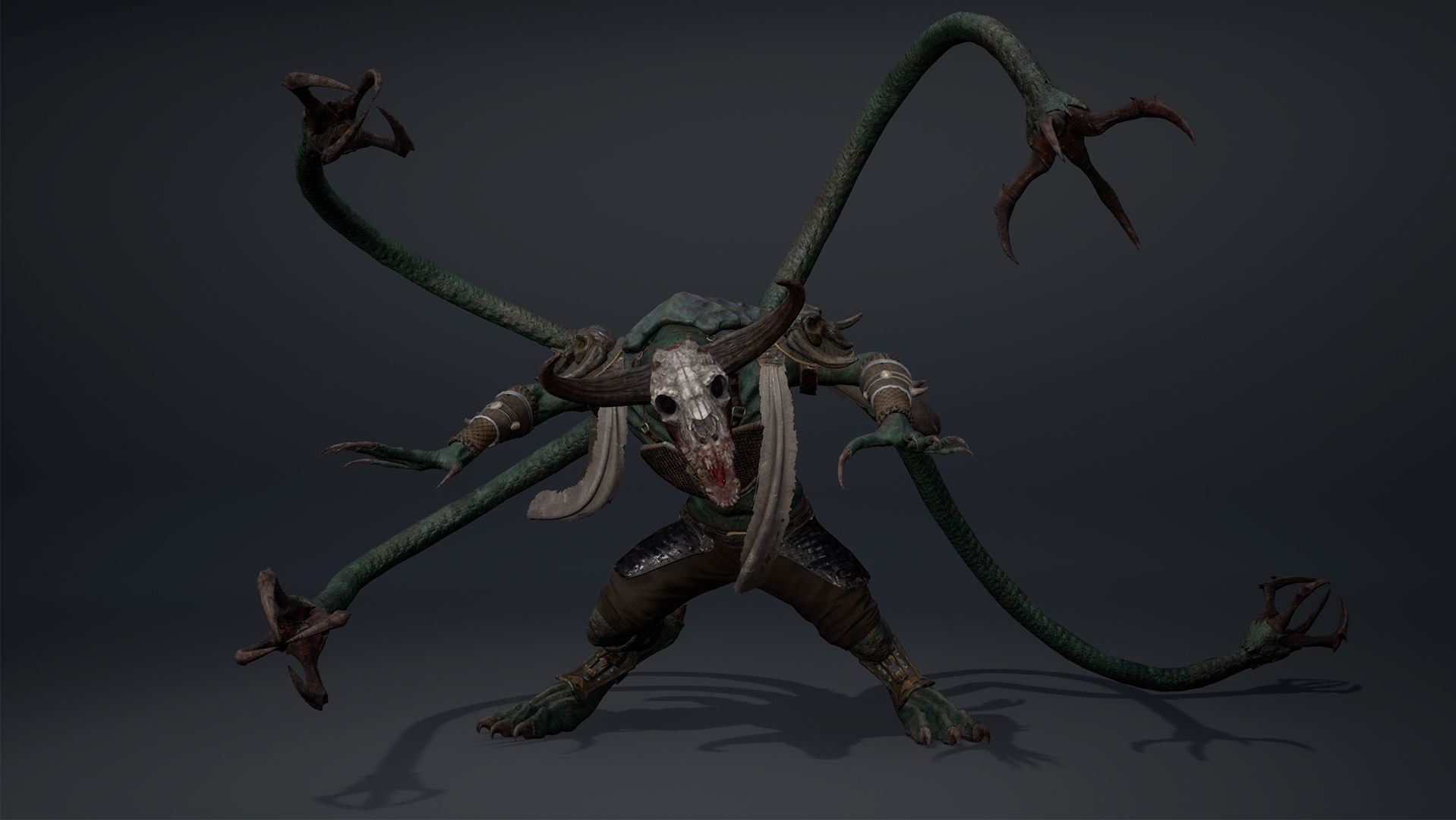 Blood Archer Tentacle Low-poly 3D model_11