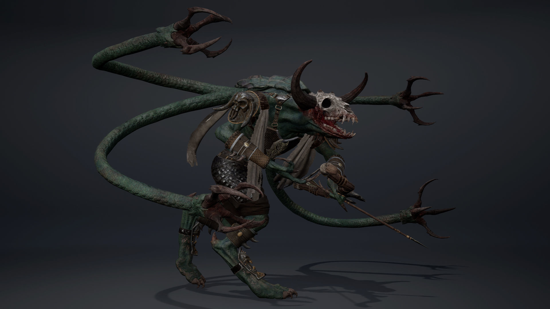 Blood Archer Tentacle Low-poly 3D model_25