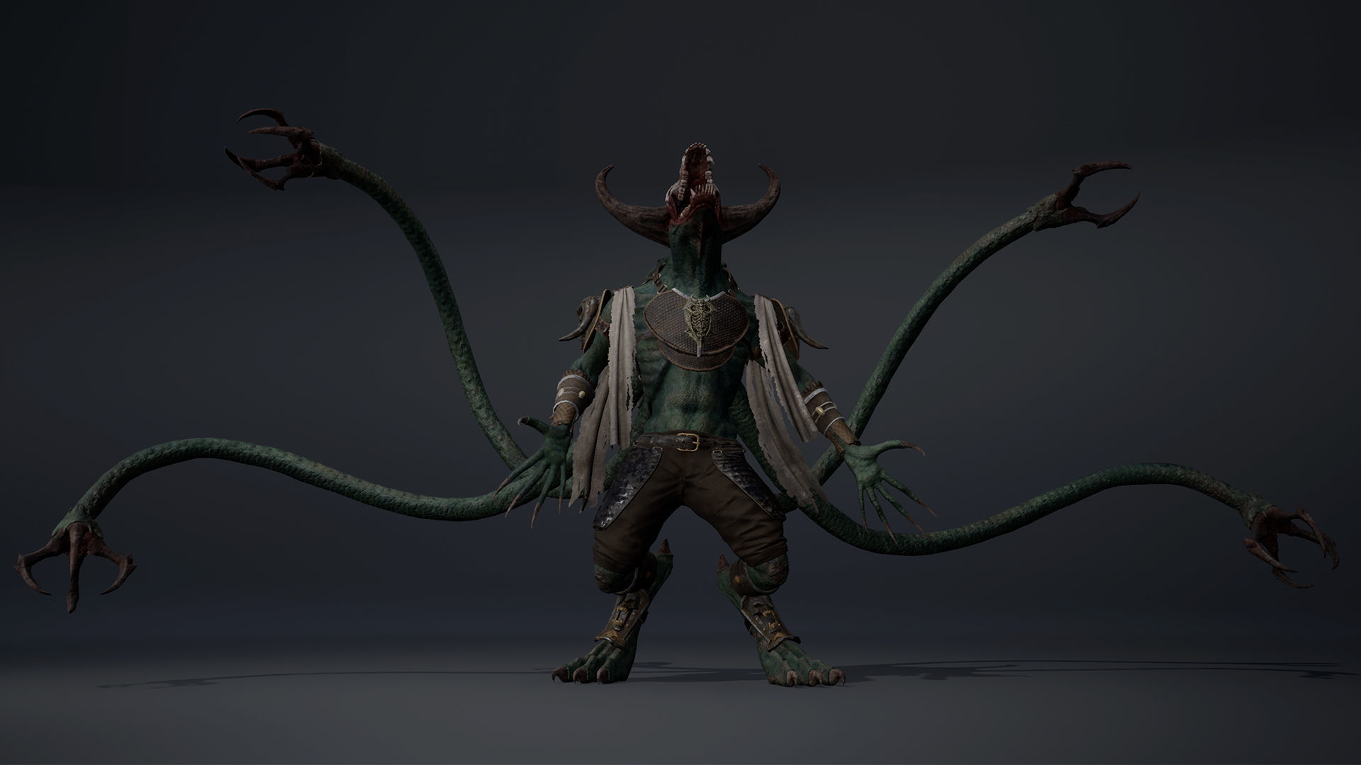 Blood Archer Tentacle Low-poly 3D model_19