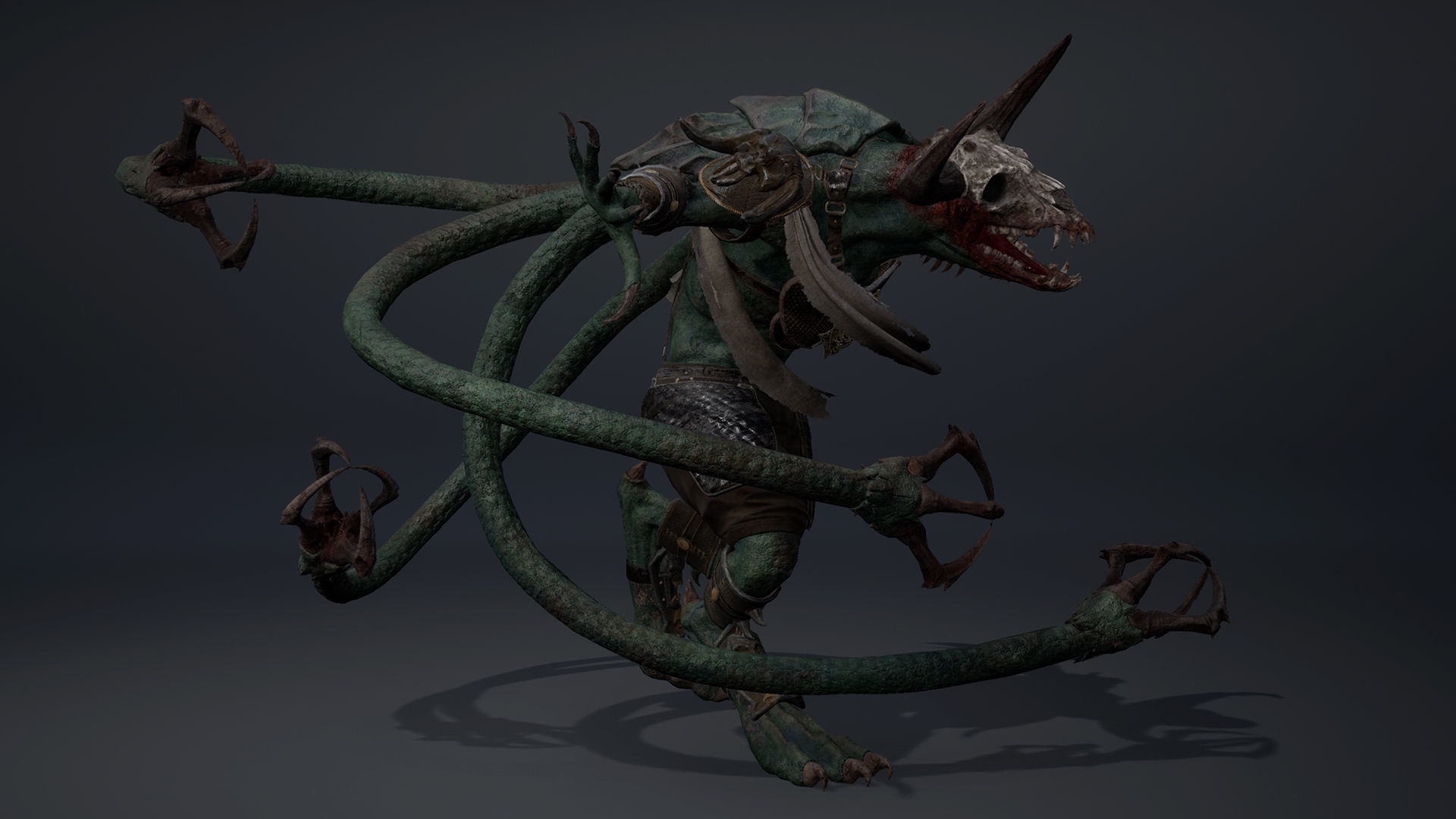 Blood Archer Tentacle Low-poly 3D model_15