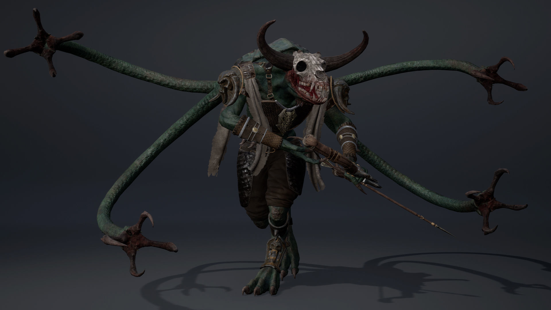 Blood Archer Tentacle Low-poly 3D model_10