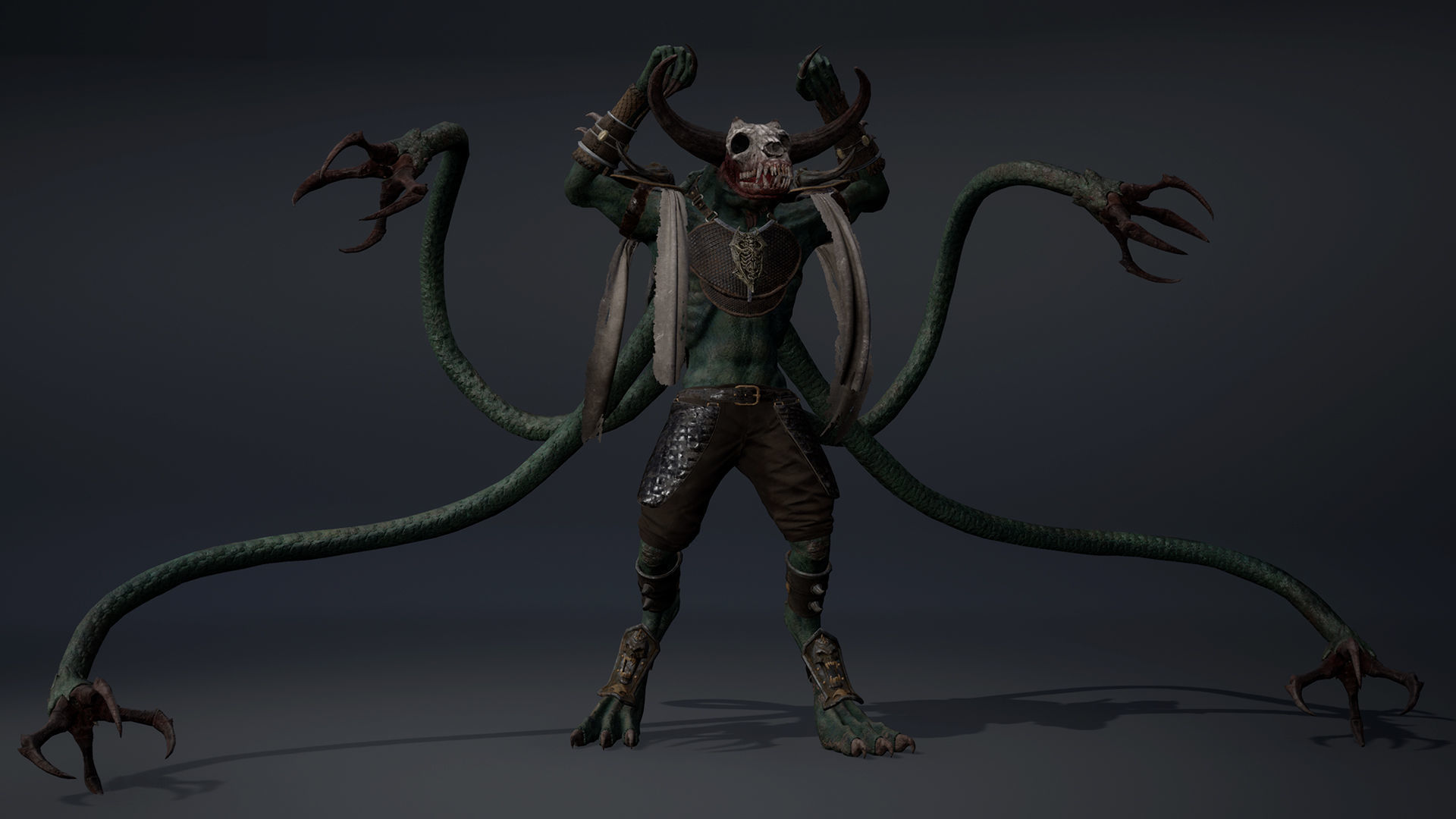 Blood Archer Tentacle Low-poly 3D model_21