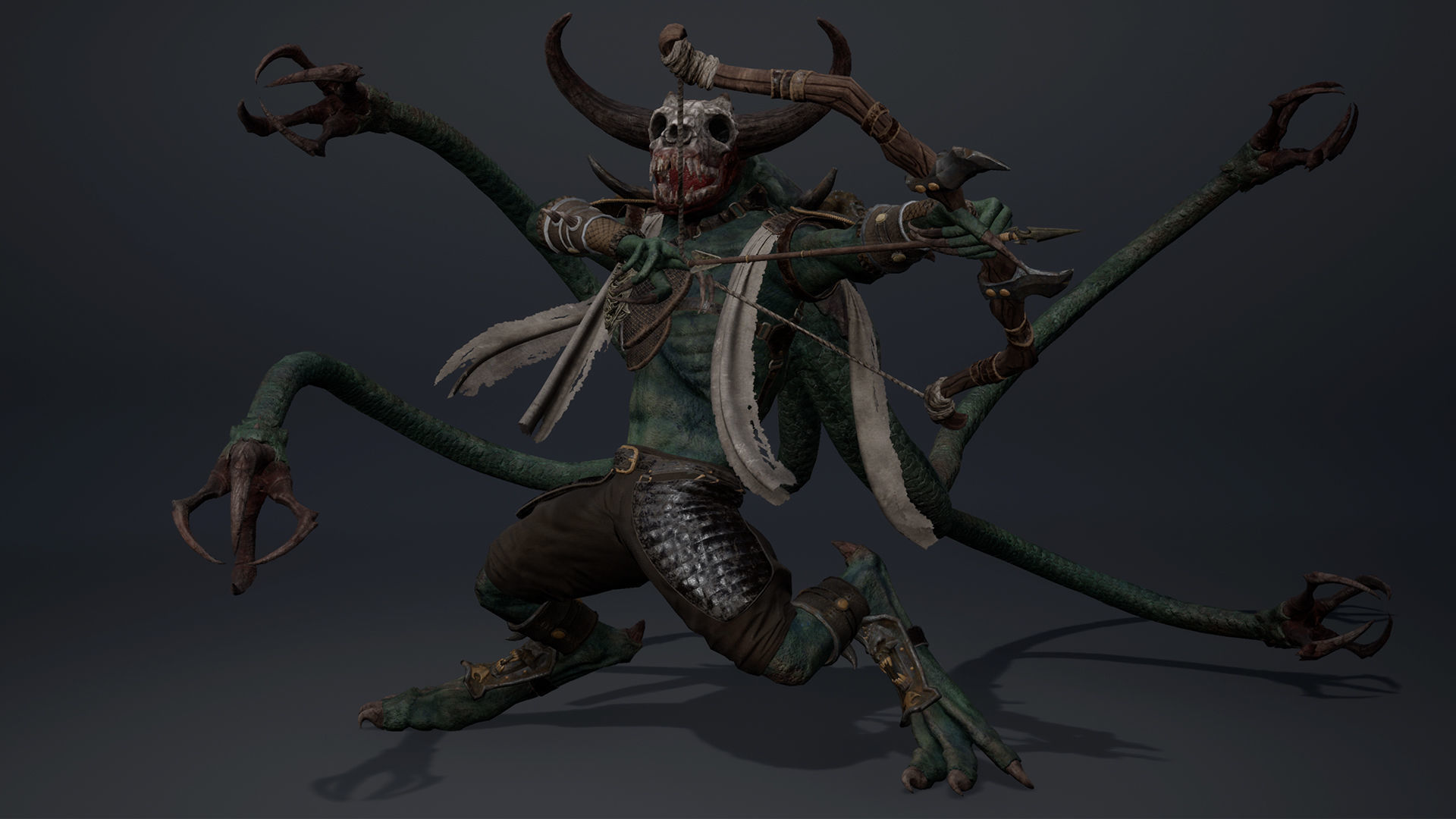 Blood Archer Tentacle Low-poly 3D model_6