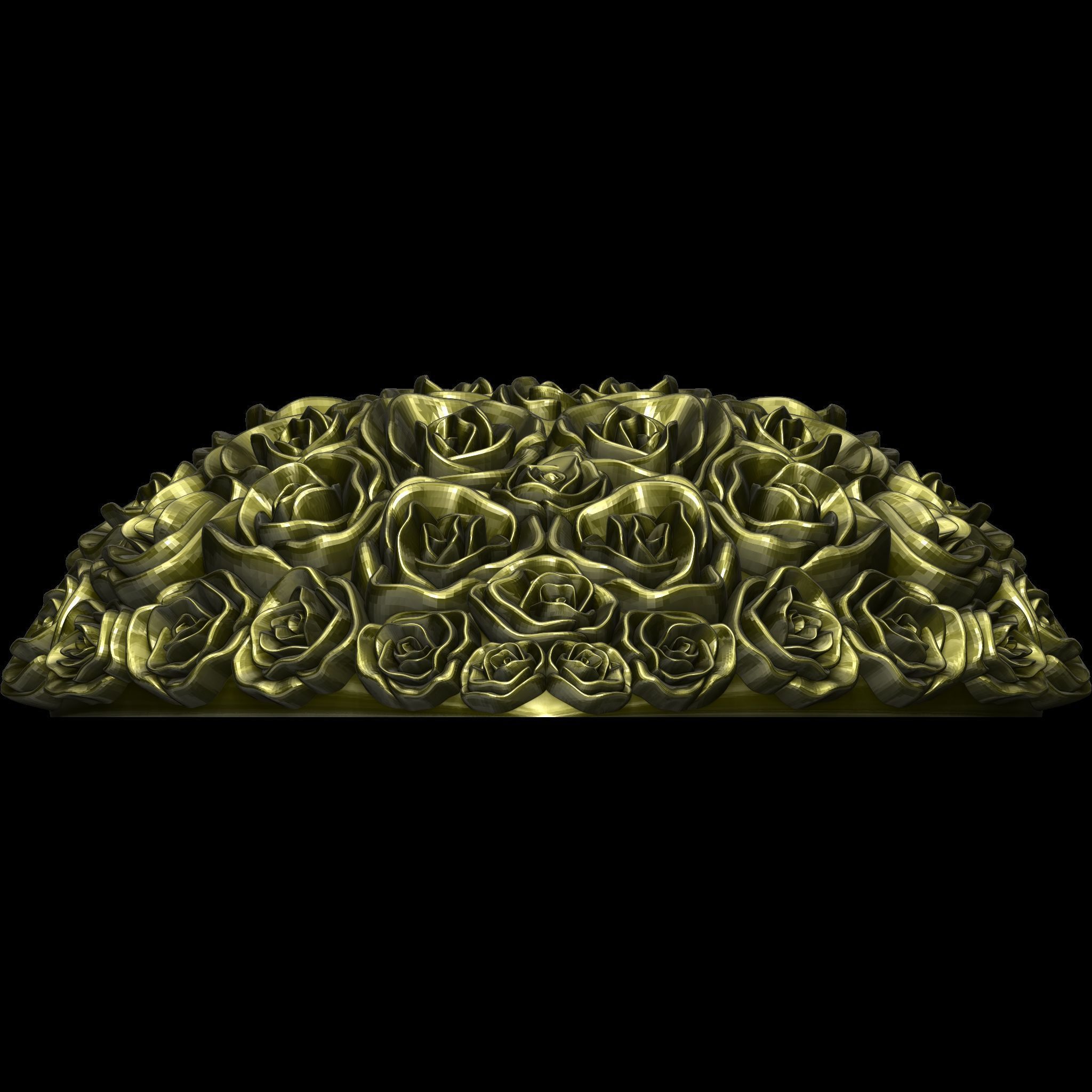 Heart of Roses Relief and Pendant  STL file for 3D print model_7