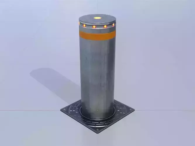 Hydraulic pop-up bollard 1 Low-poly 3D model