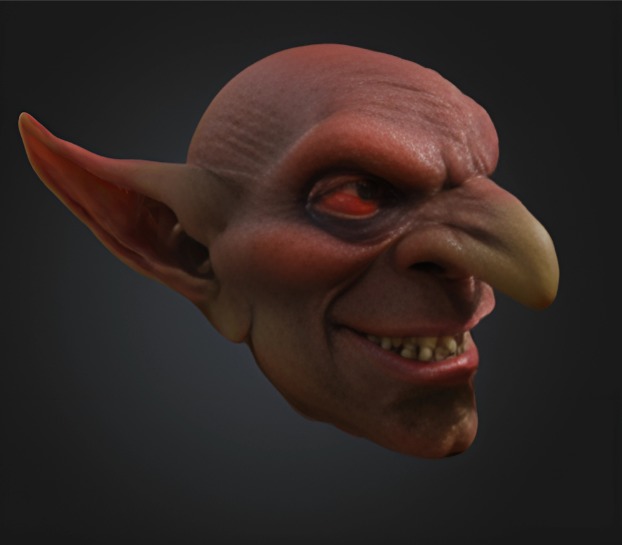 Goblin Head Devil Bust Mask 3D print model_1