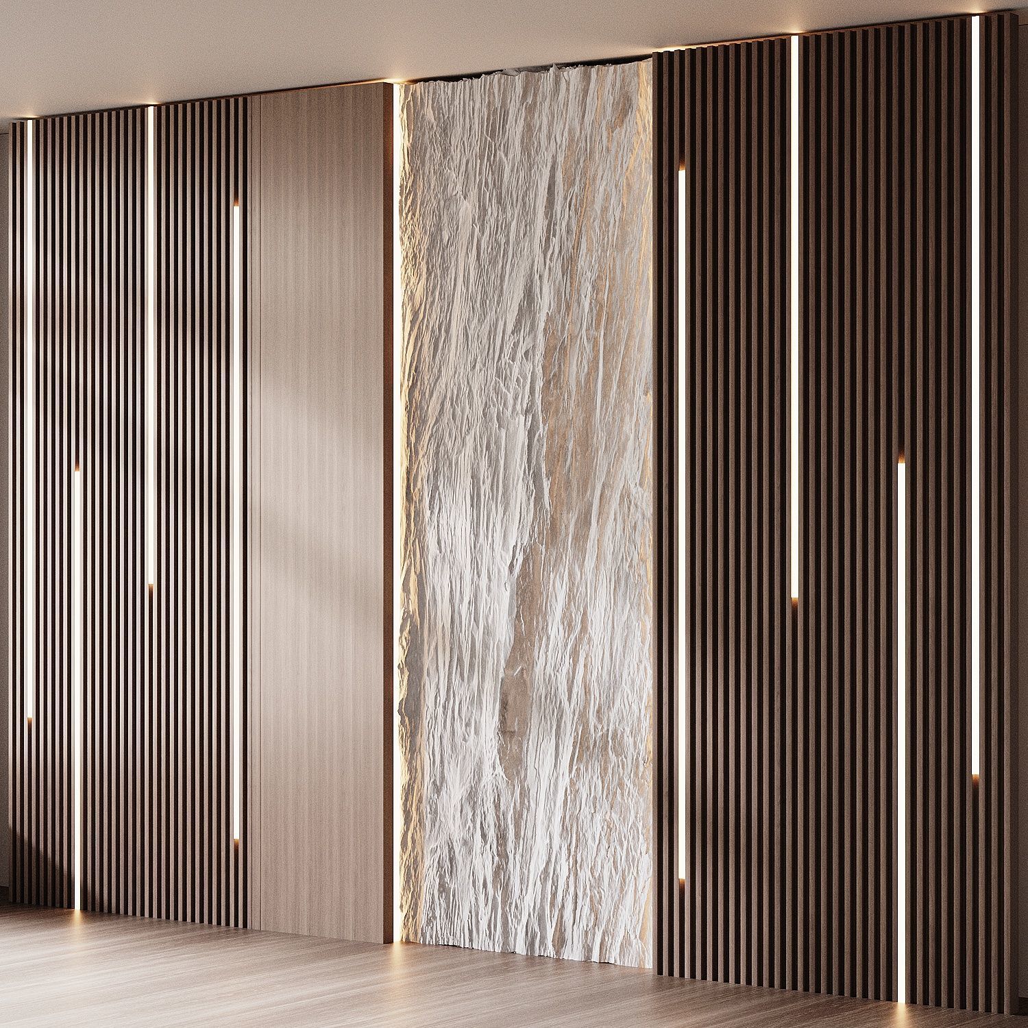 Wall 3D panel 12 3D model_1