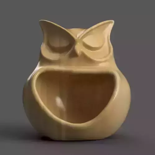 Owl Organizer Candy Container Key Holder Ashtray STL 3D print model