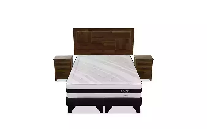 Modern Bed Set with Nightstands