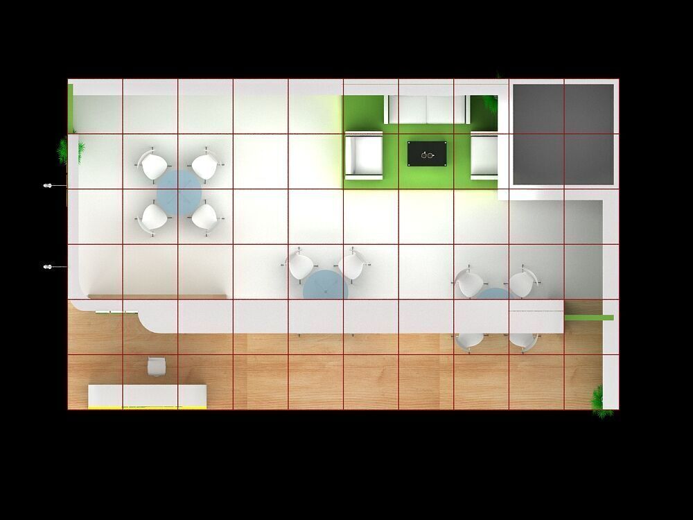 10 mtr x 6 mtr  2 side open exhibition stands 3D print model_6