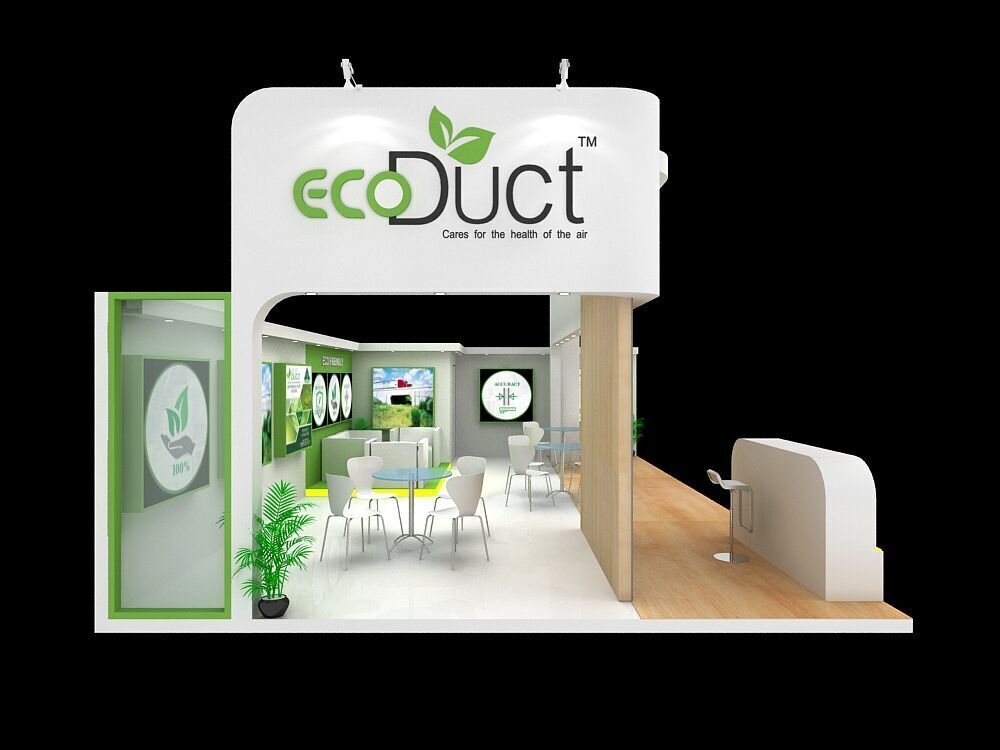 10 mtr x 6 mtr  2 side open exhibition stands 3D print model_2