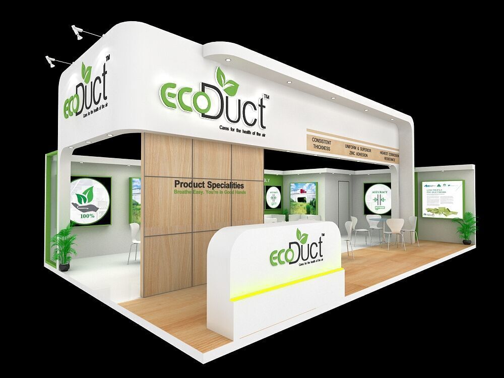 10 mtr x 6 mtr  2 side open exhibition stands 3D print model_1