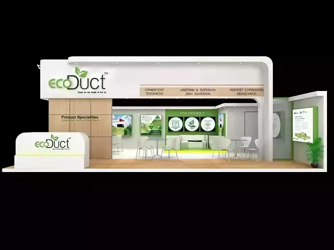 10 mtr x 6 mtr  2 side open exhibition stands