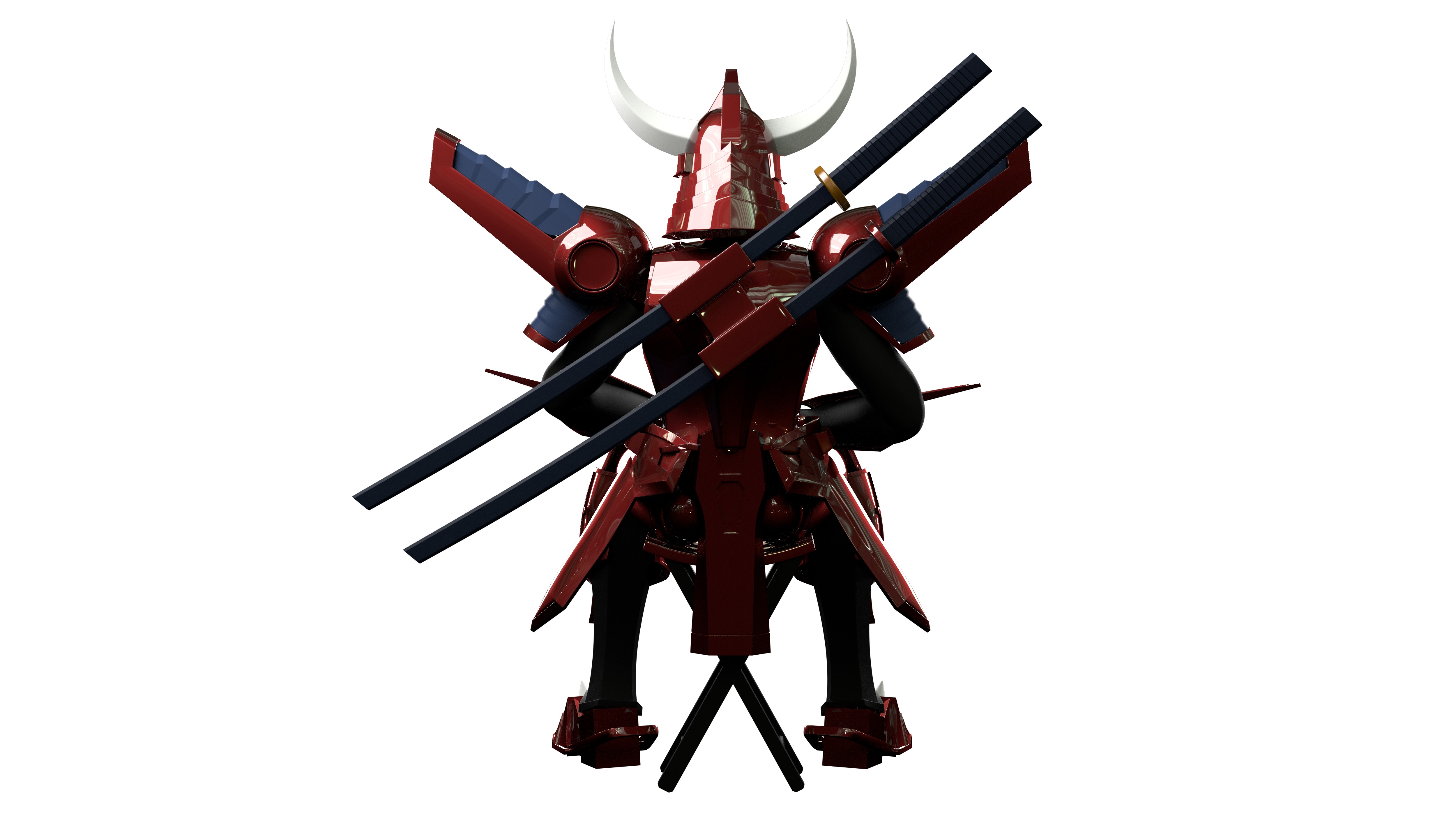 Magic Knight Rayearth Mecha Warriors Anime Character Blaze 3D model_5