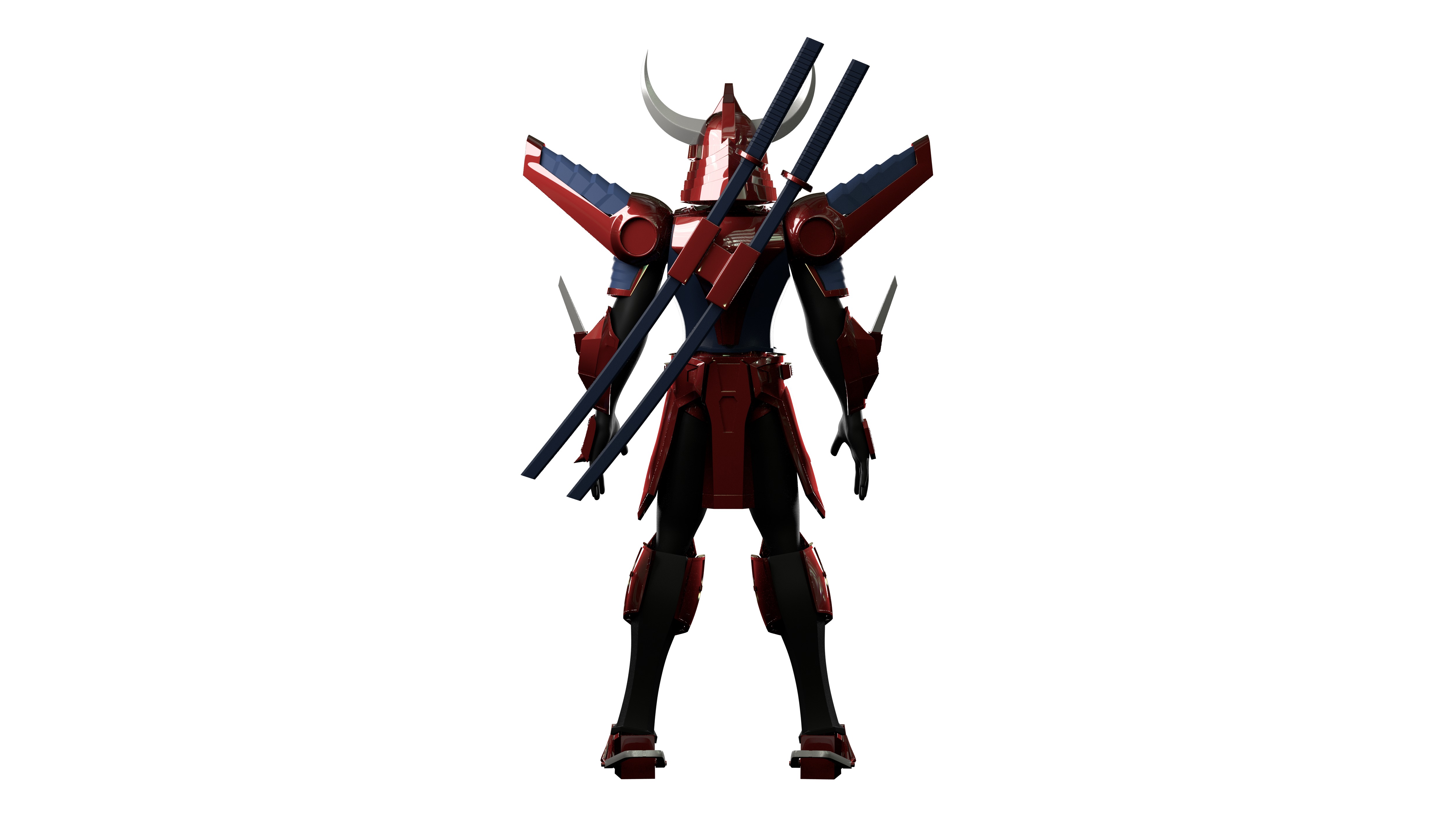 Magic Knight Rayearth Mecha Warriors Anime Character Blaze 3D model_10