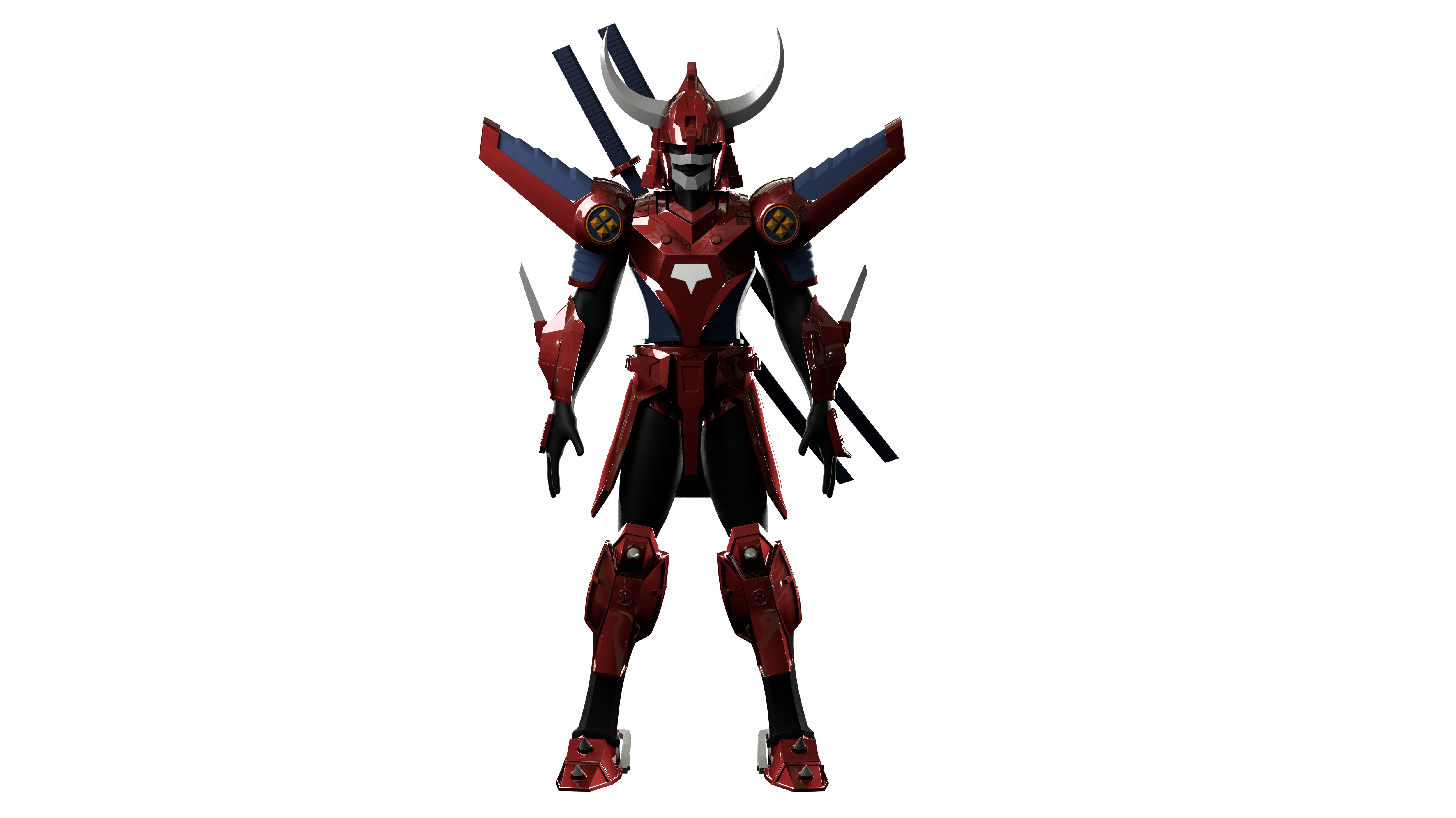 Magic Knight Rayearth Mecha Warriors Anime Character Blaze 3D model_11