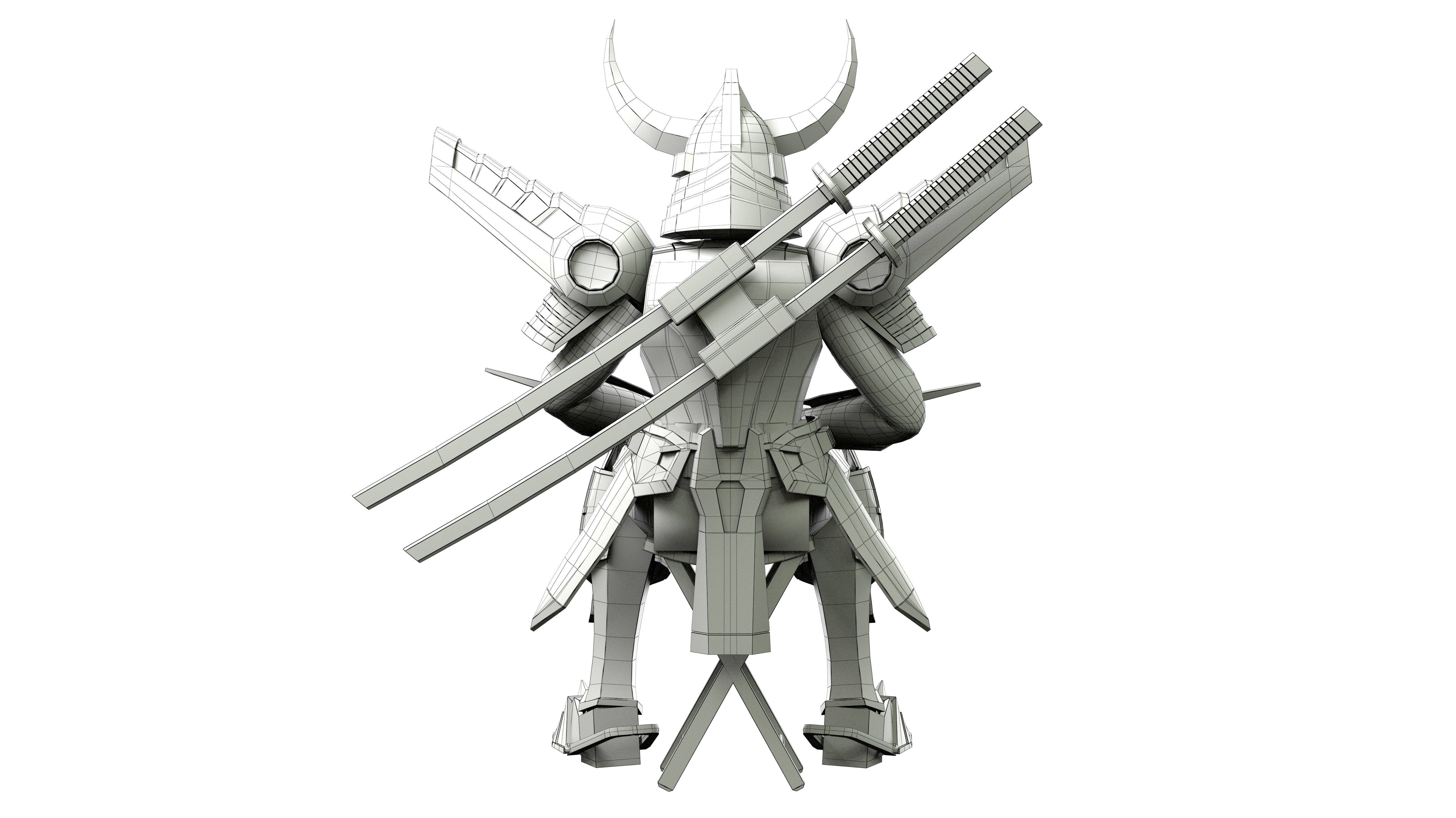 Magic Knight Rayearth Mecha Warriors Anime Character Blaze 3D model_22