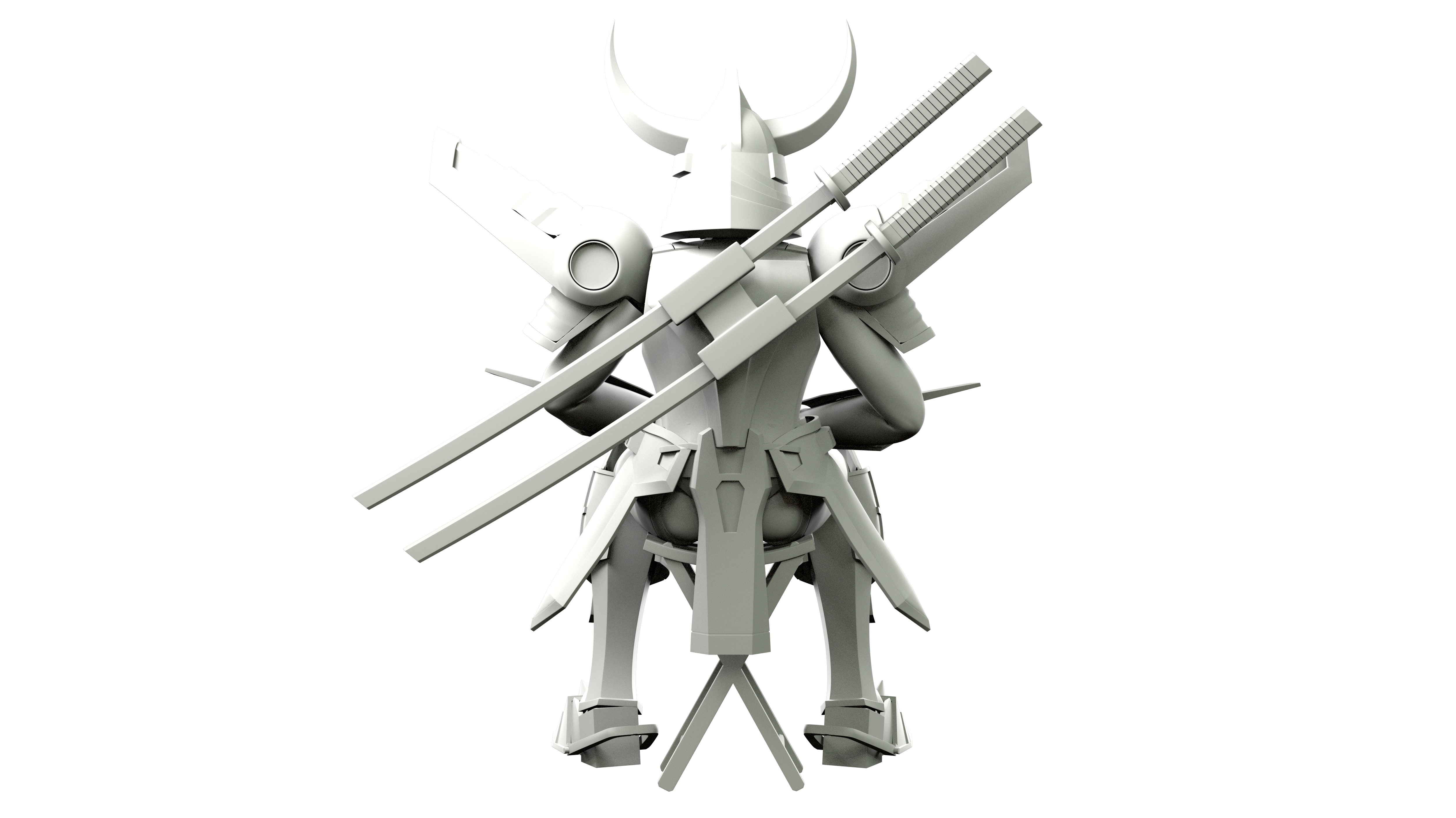 Magic Knight Rayearth Mecha Warriors Anime Character Blaze 3D model_38
