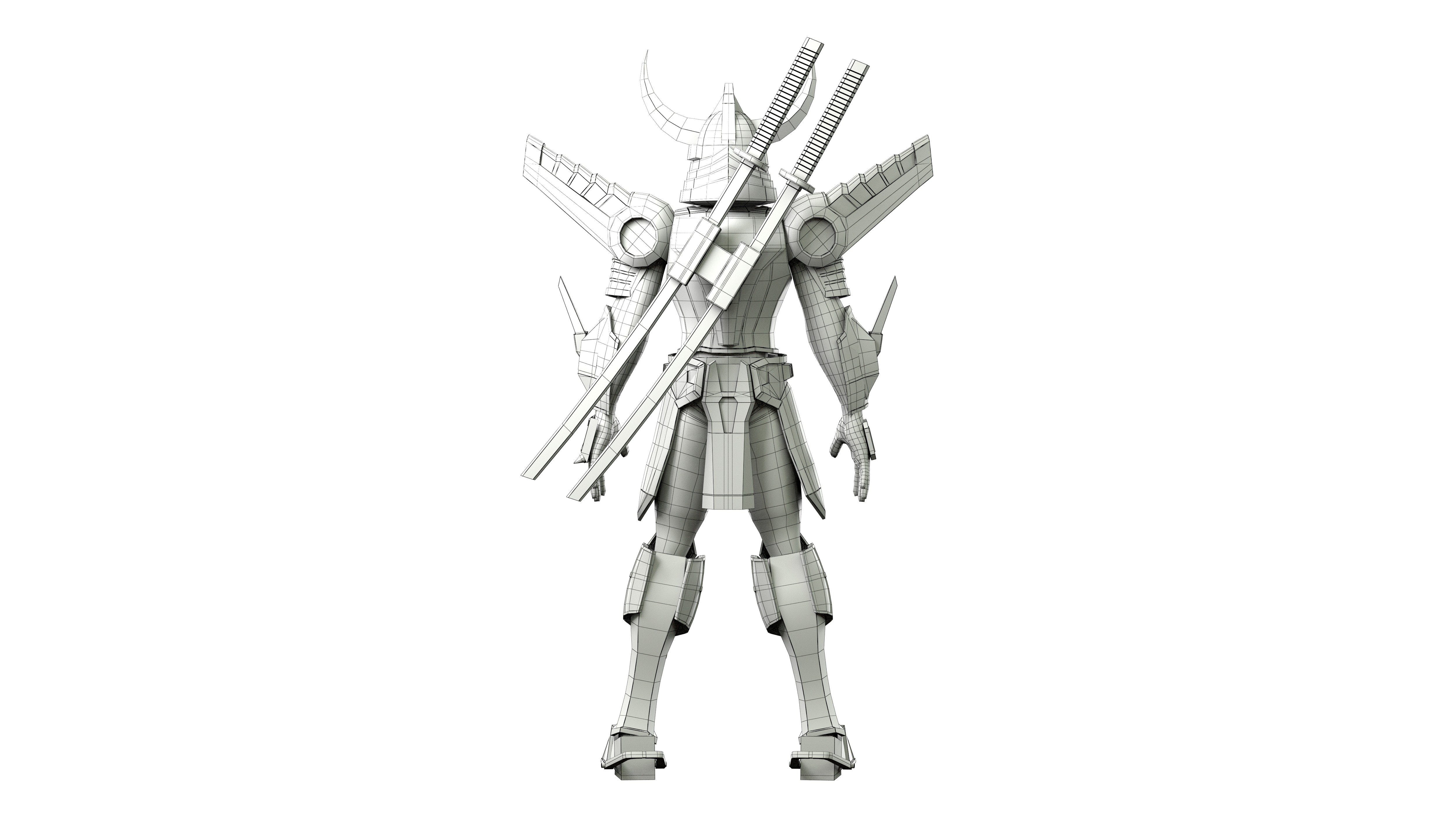 Magic Knight Rayearth Mecha Warriors Anime Character Blaze 3D model_26