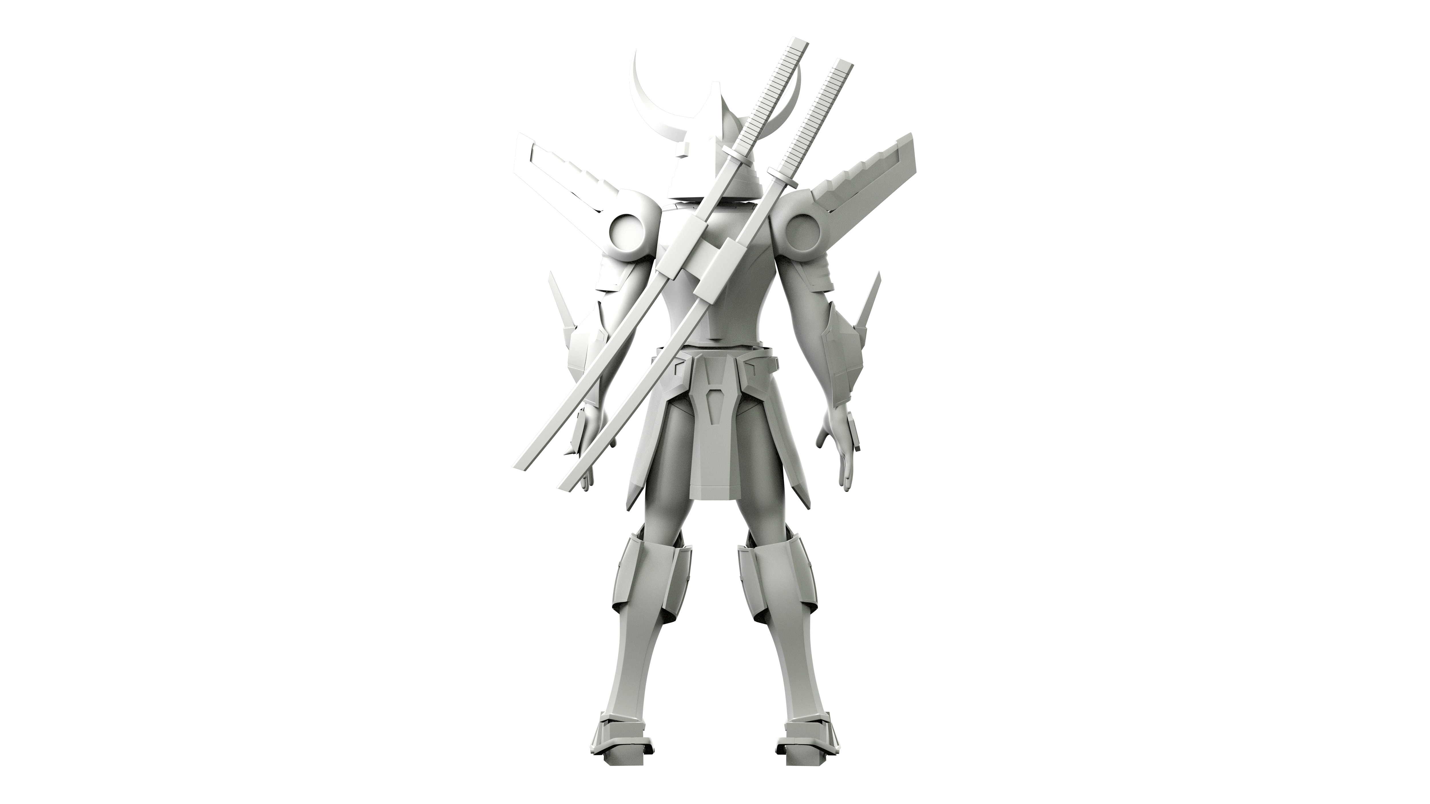 Magic Knight Rayearth Mecha Warriors Anime Character Blaze 3D model_30