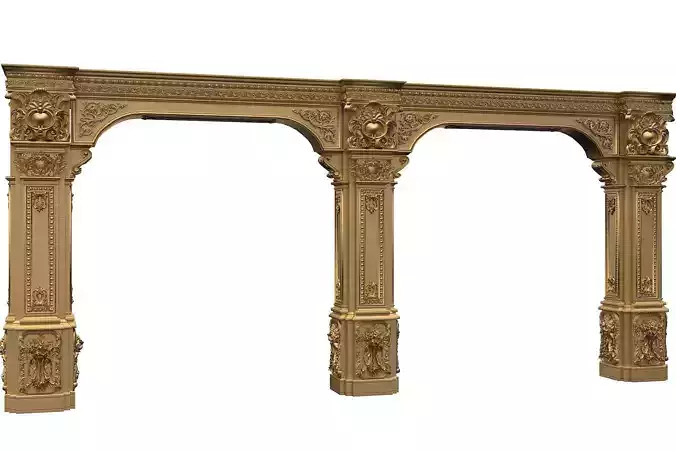 Classic Royal Wooden Arch Column