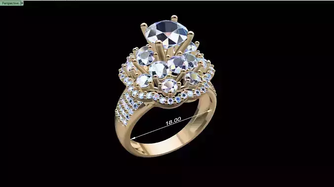 Women Ring 175 3D print model